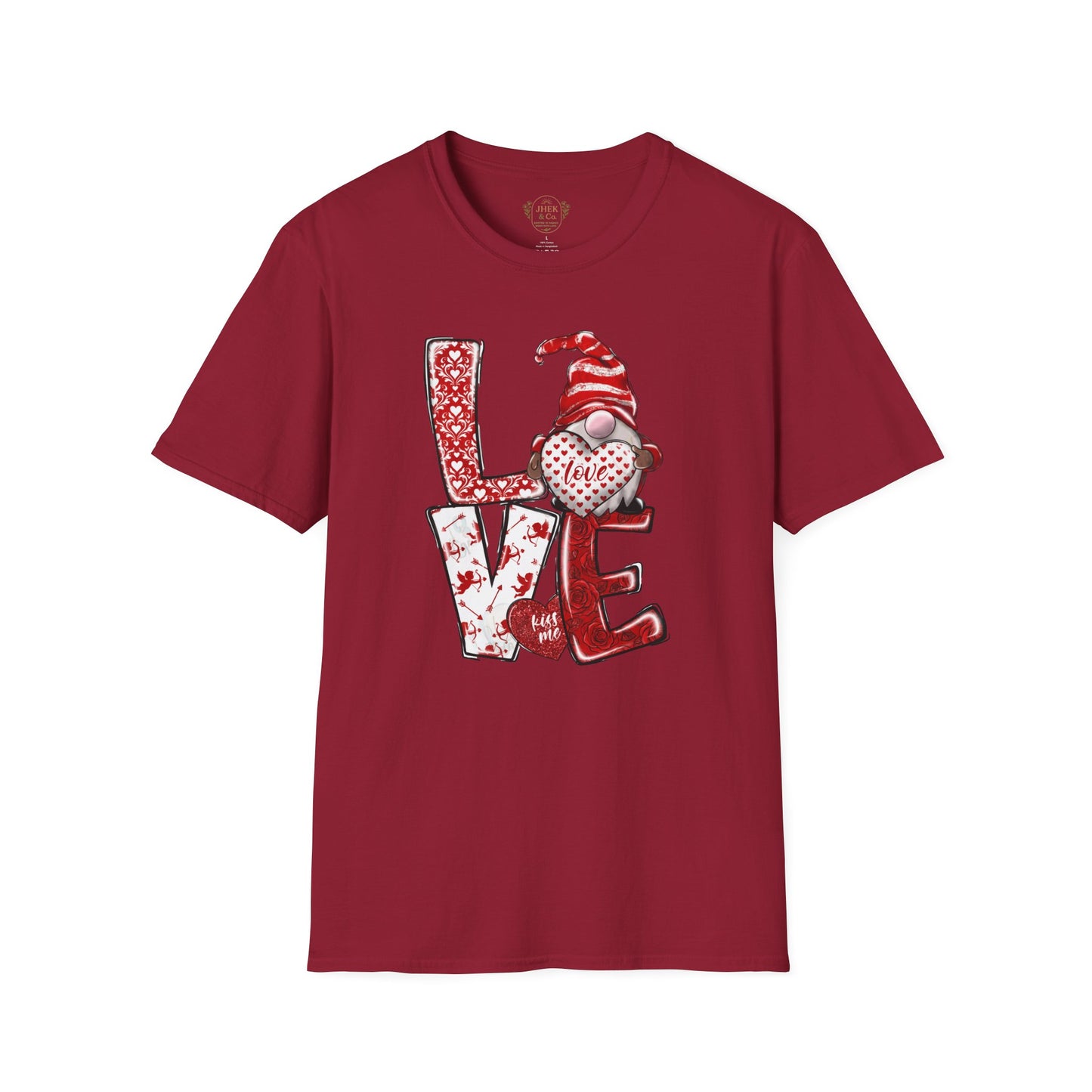 Valentine Gnome "LOVE" Tee – Cute Valentine’s Day T-Shirt
