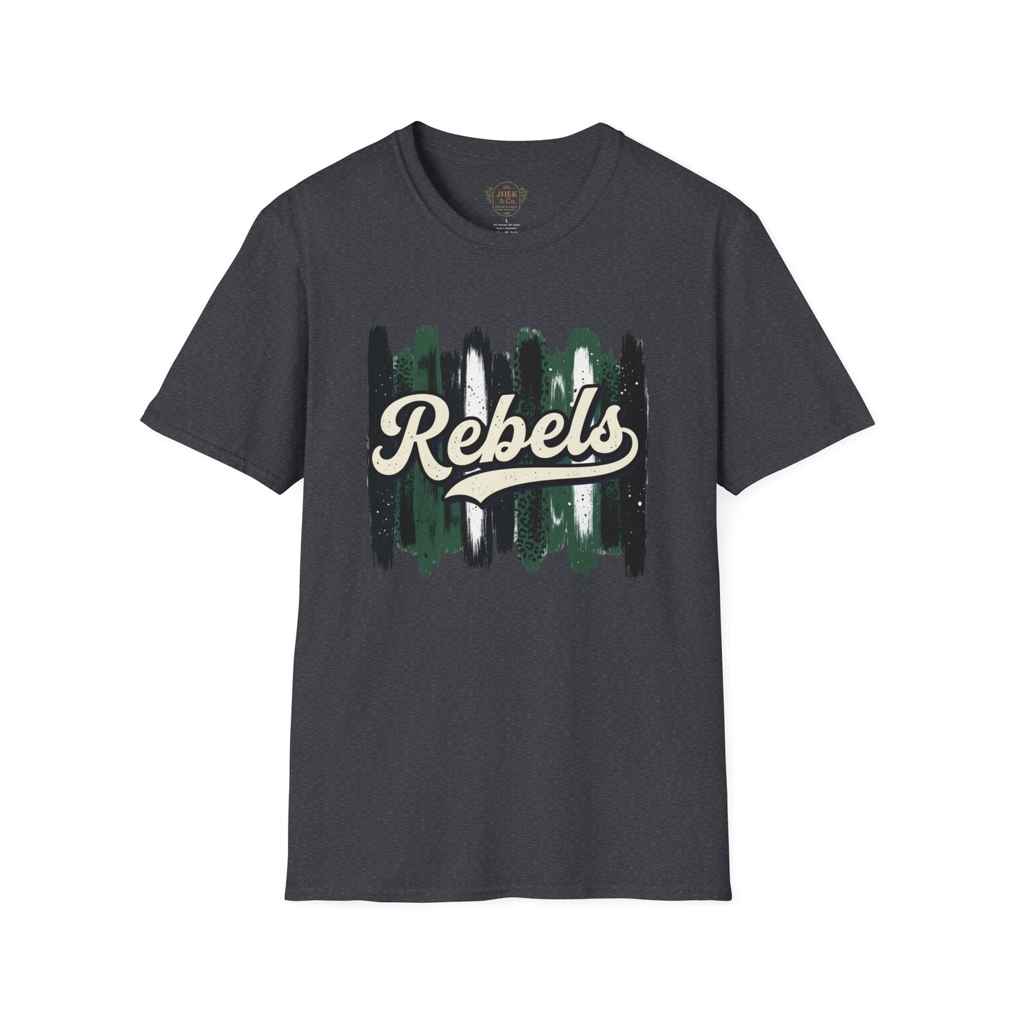 Rebels Brushstroke T-Shirt — Retro Script Baseball Style Tee