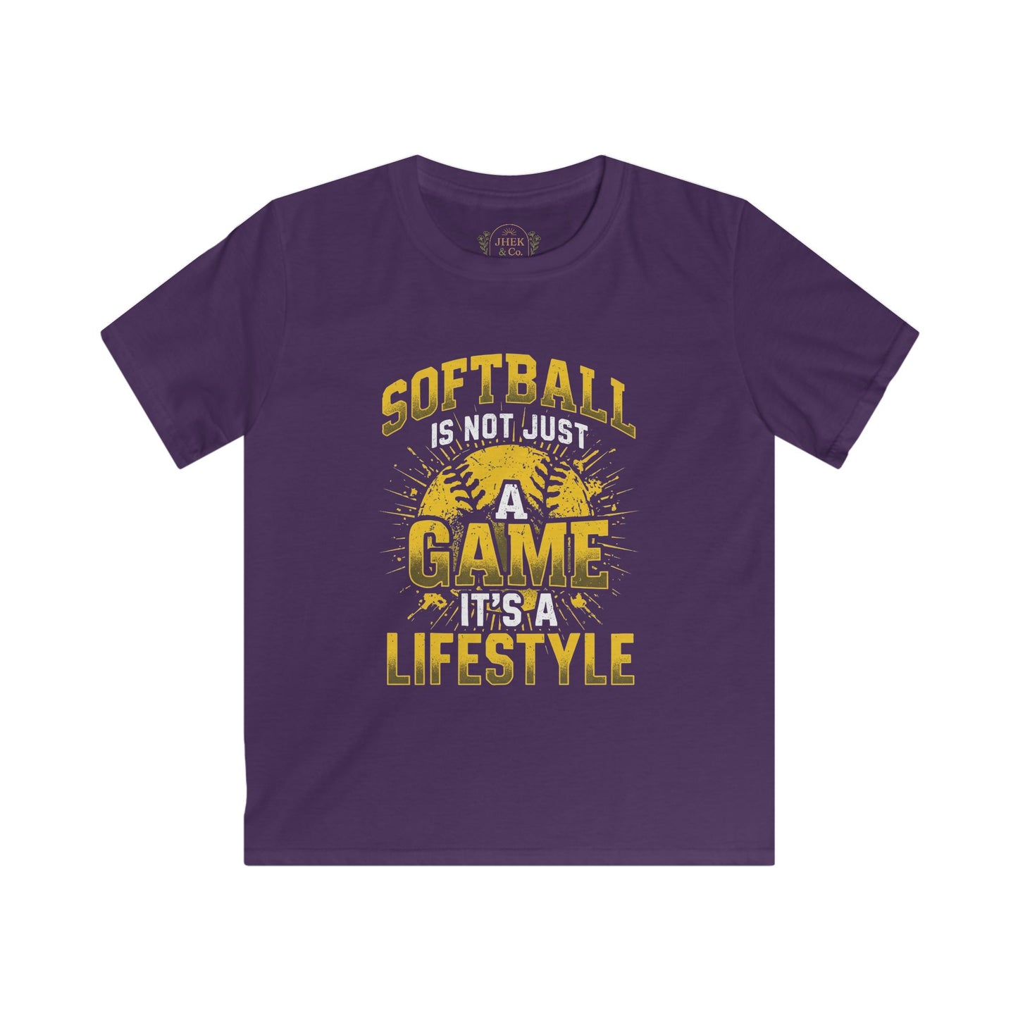 Kids Softball Tee — "Softball Is Not Just A Game It's A Lifestyle" Youth Shirt