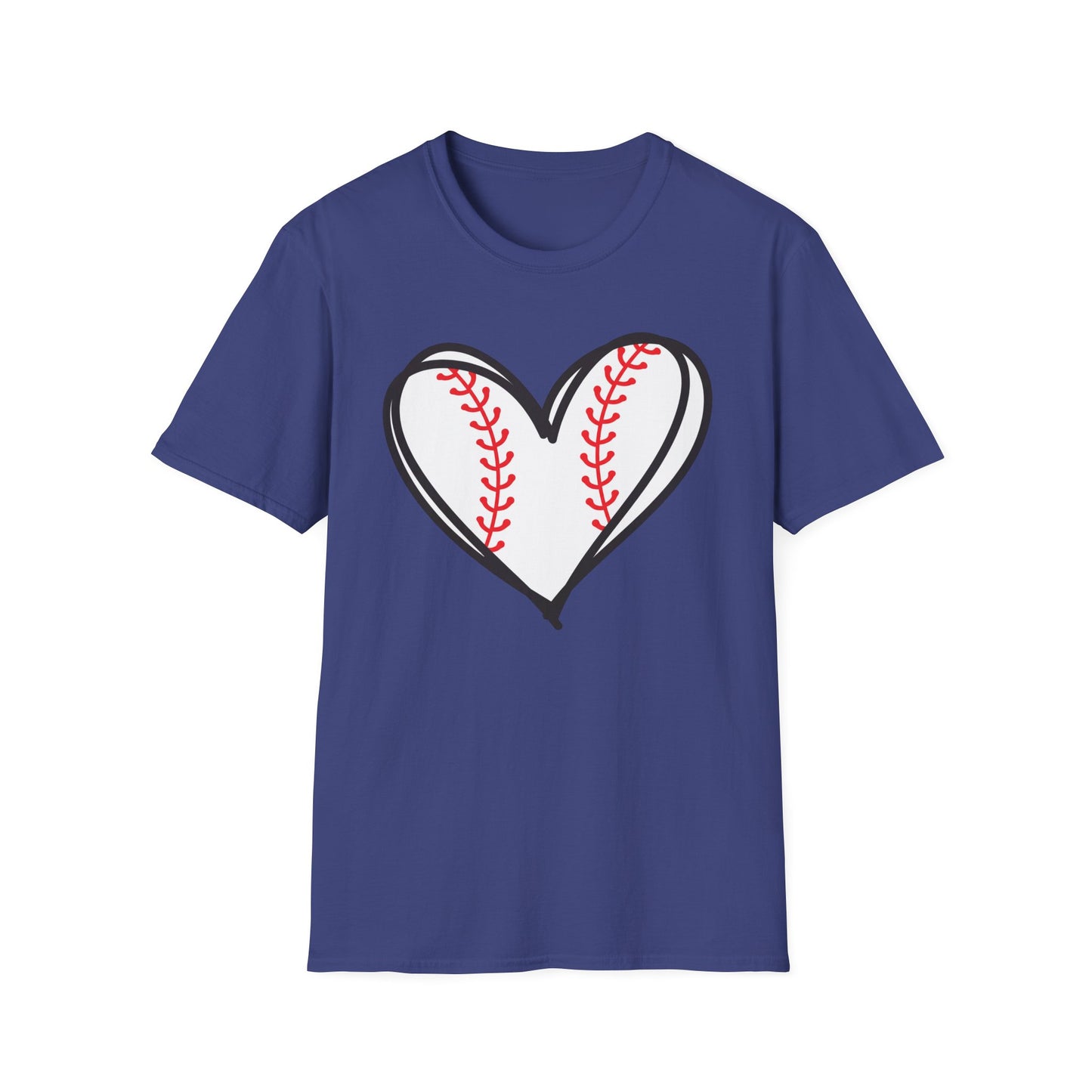 Baseball Love Heart Shirt – Softstyle Game Day Tee