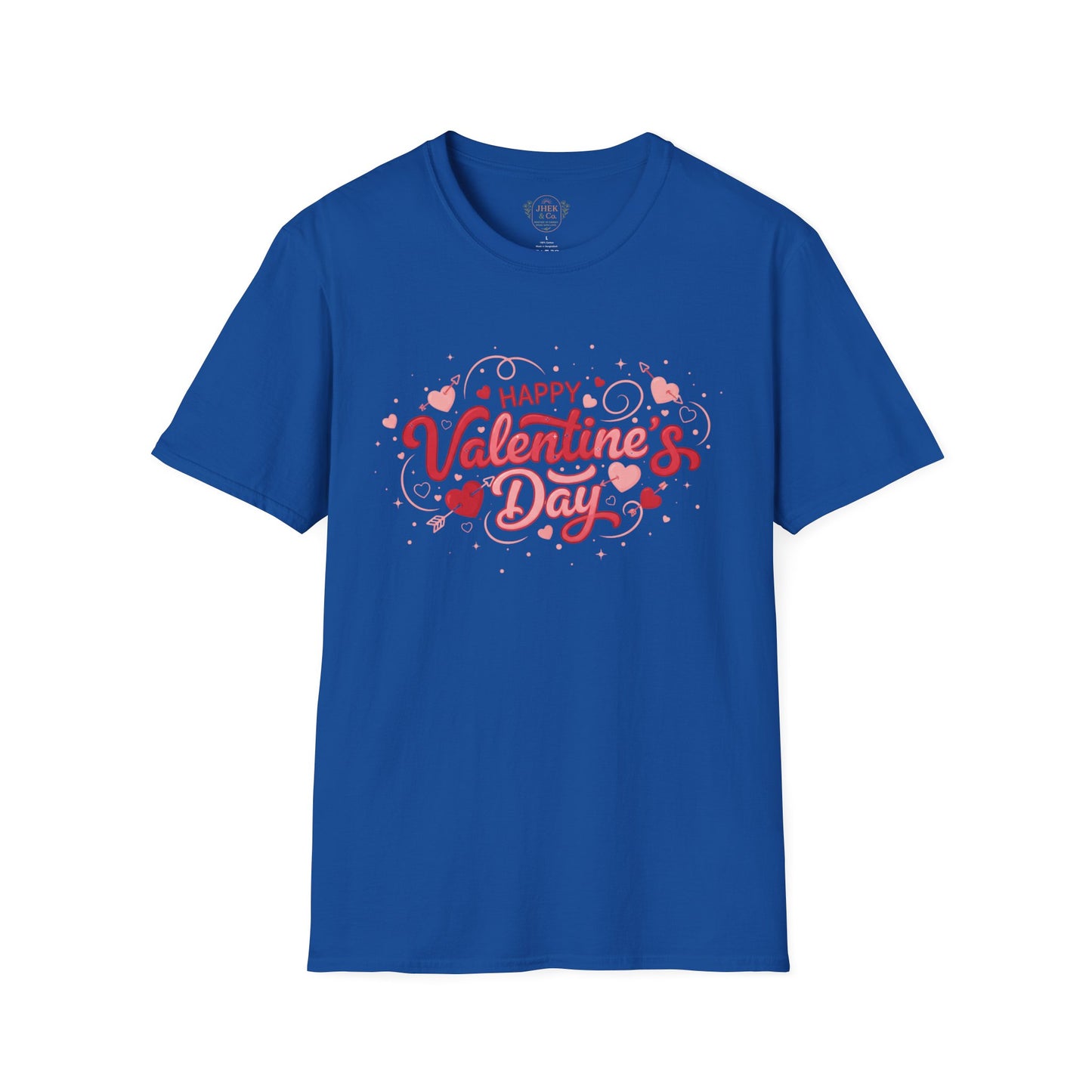 Valentine's Day Graphic T-Shirt — "Happy Valentine's Day" Heart Design