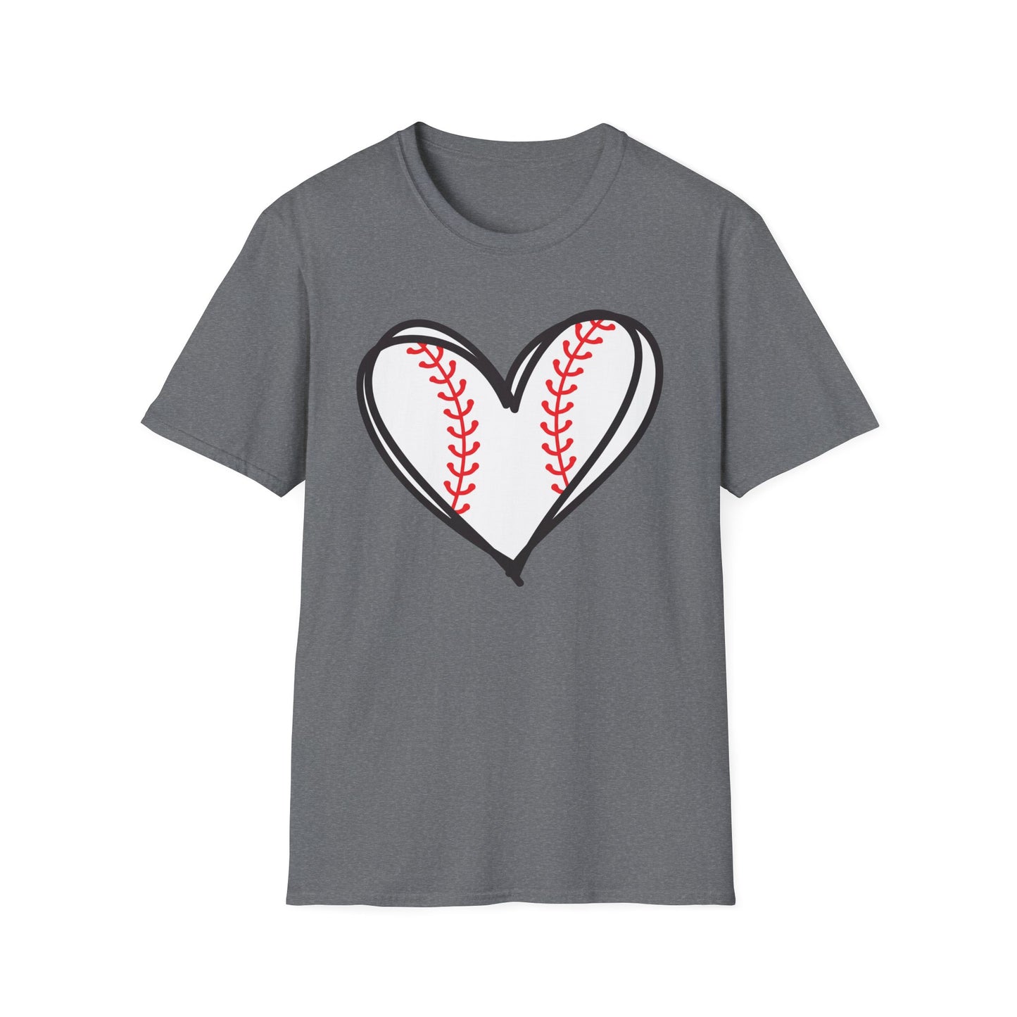 Baseball Love Heart Shirt – Softstyle Game Day Tee