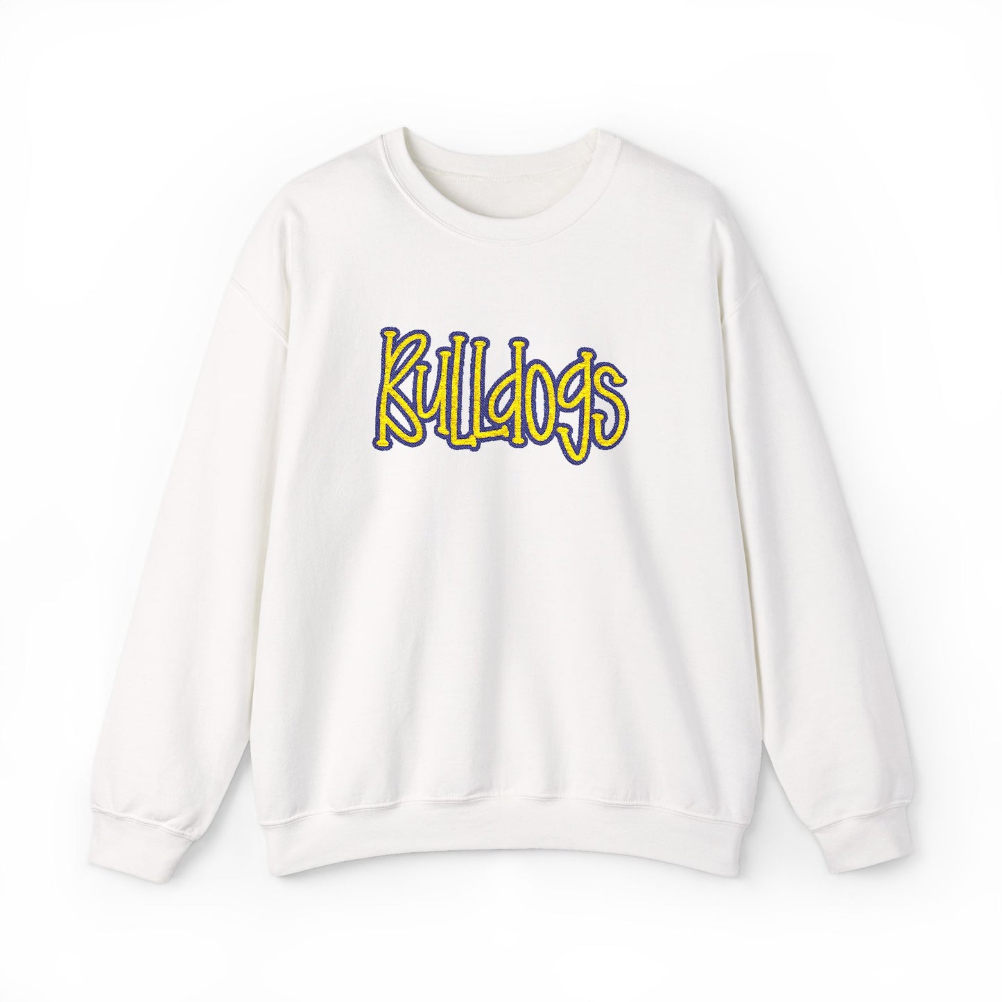 Bulldogs Embroidered Crewneck Sweatshirt | Gildan 18000