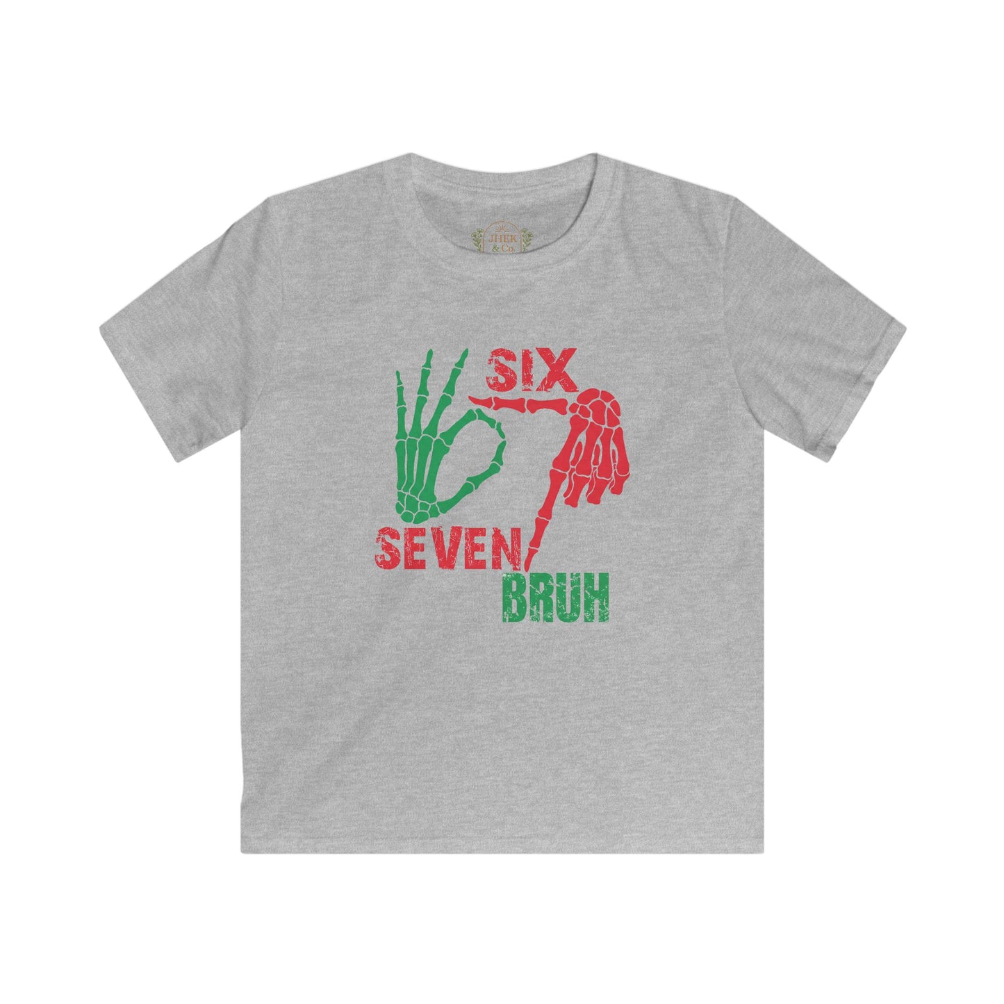 'Six Seven Bruh' Skeleton Hand Graphic Tee