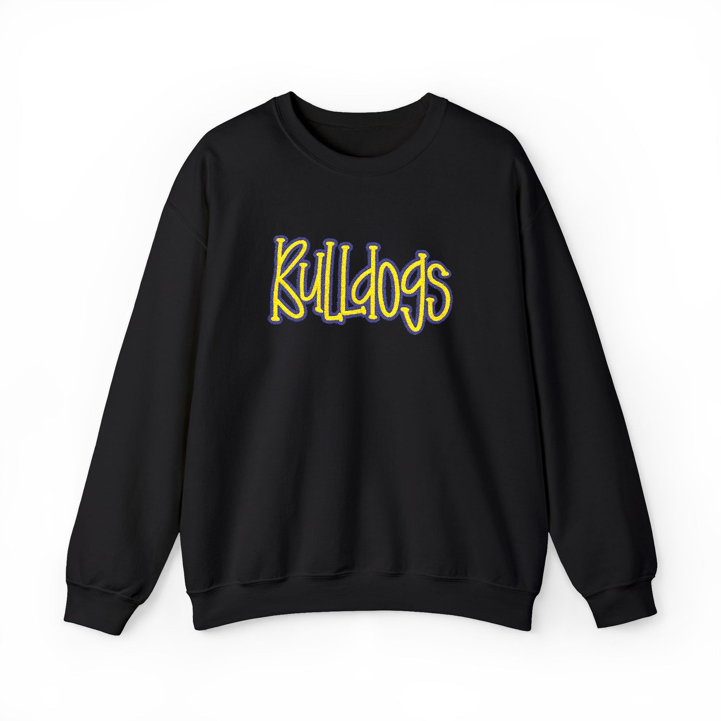 Bulldogs Embroidered Crewneck Sweatshirt | Gildan 18000