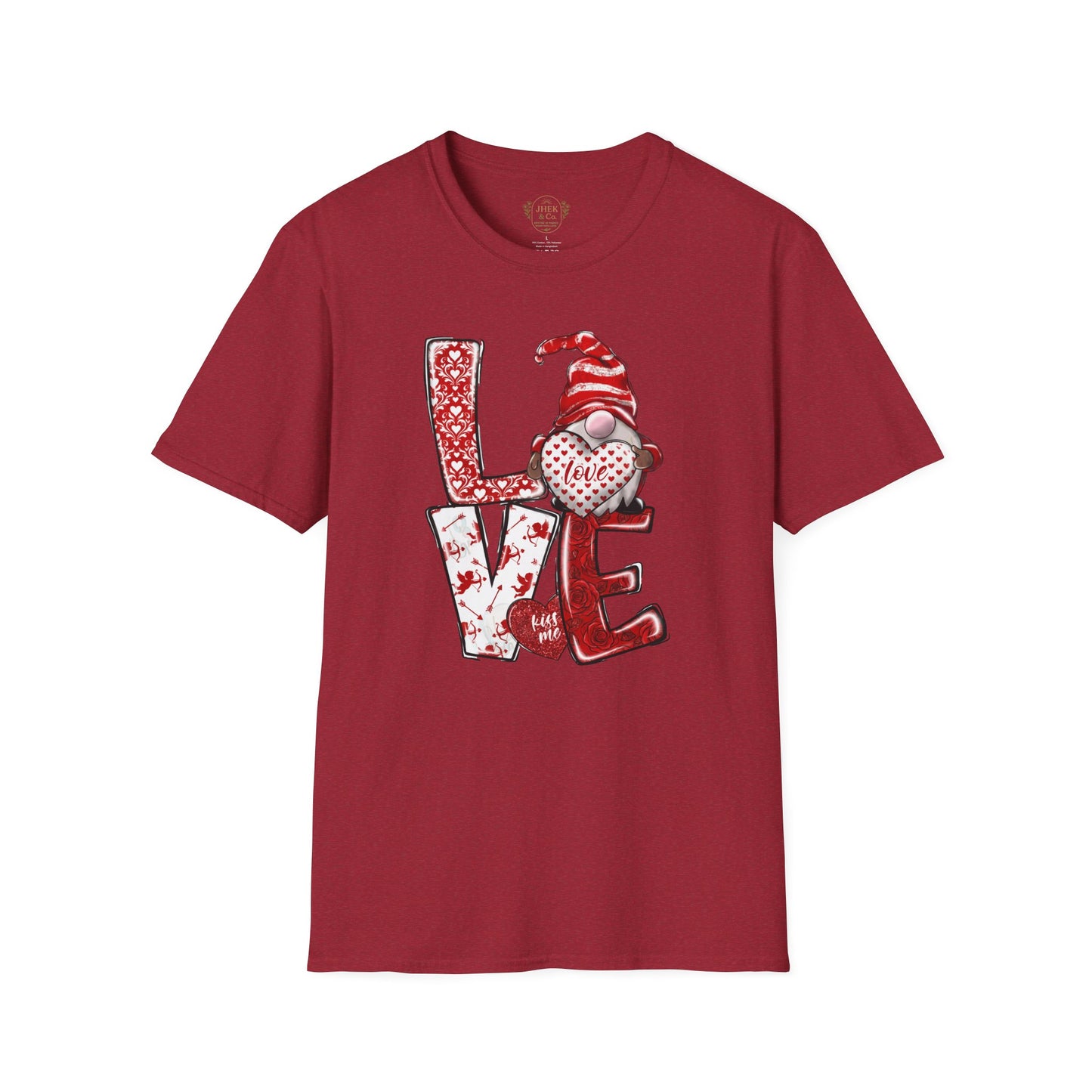 Valentine Gnome "LOVE" Tee – Cute Valentine’s Day T-Shirt