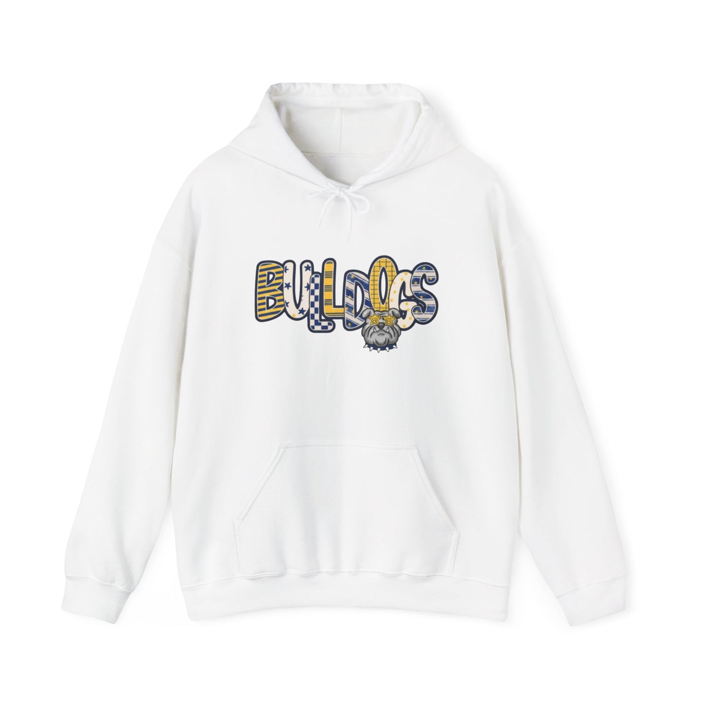 Bulldogs Graphic Hoodie — Vintage Mascot Lettering Sweatshirt