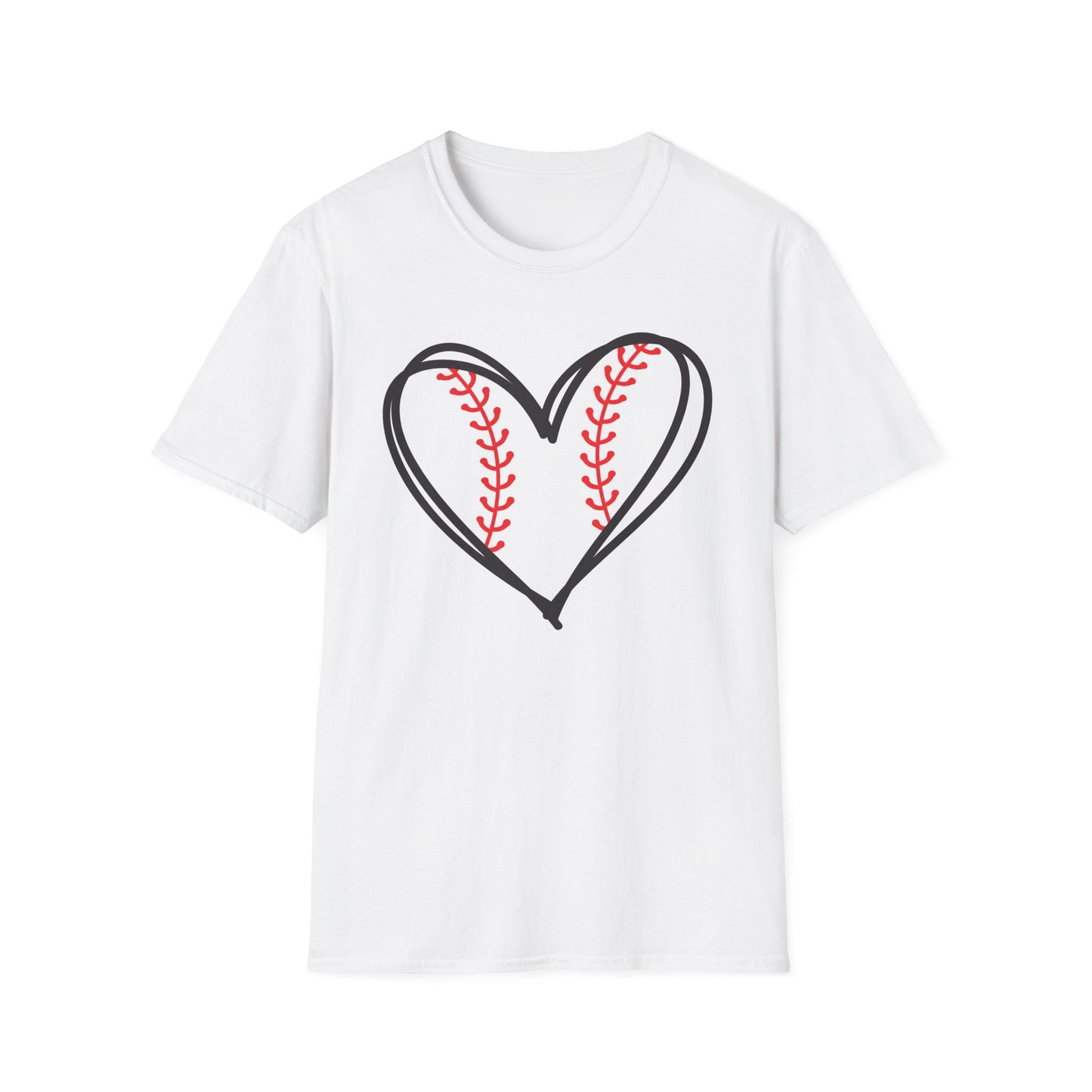 Baseball Love Heart Shirt – Softstyle Game Day Tee