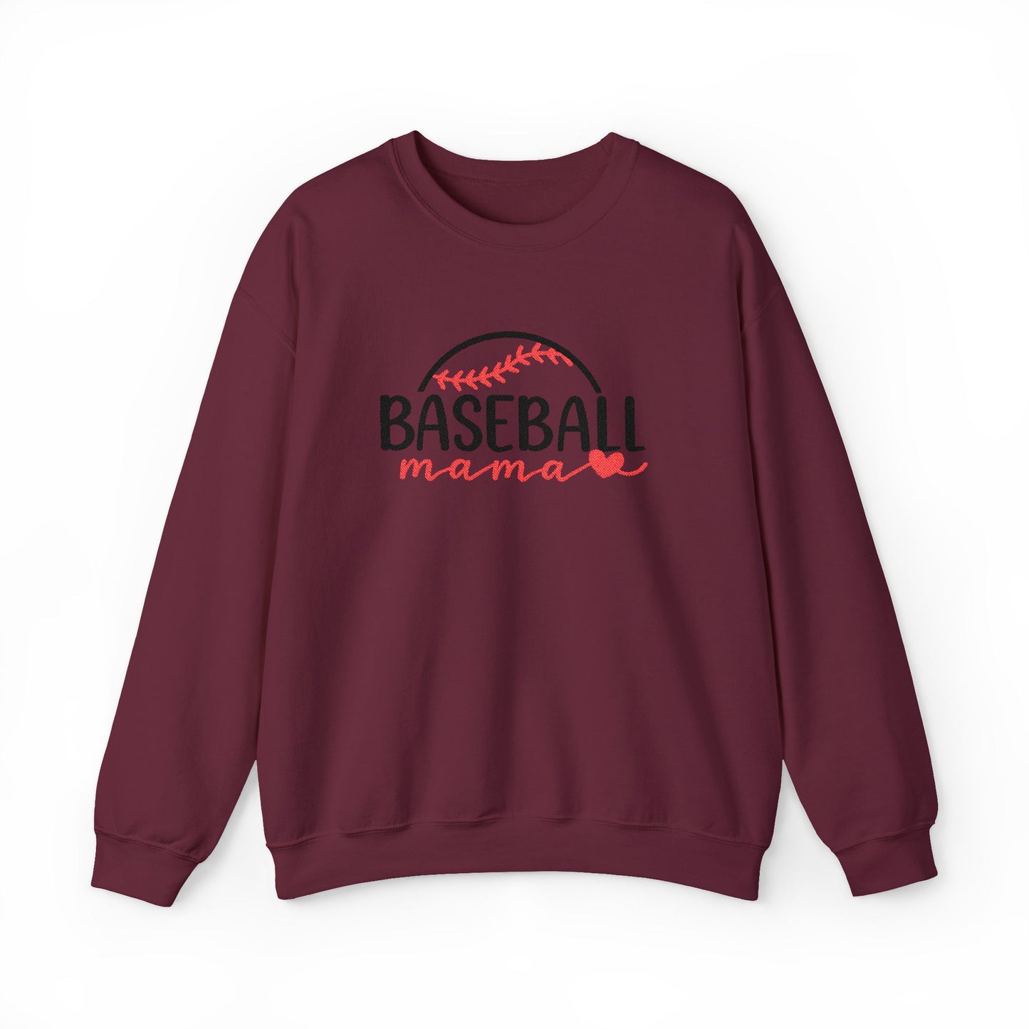 Baseball Mama Sweatshirt — Women's Baseball Mom Crewneck (Embroidered)