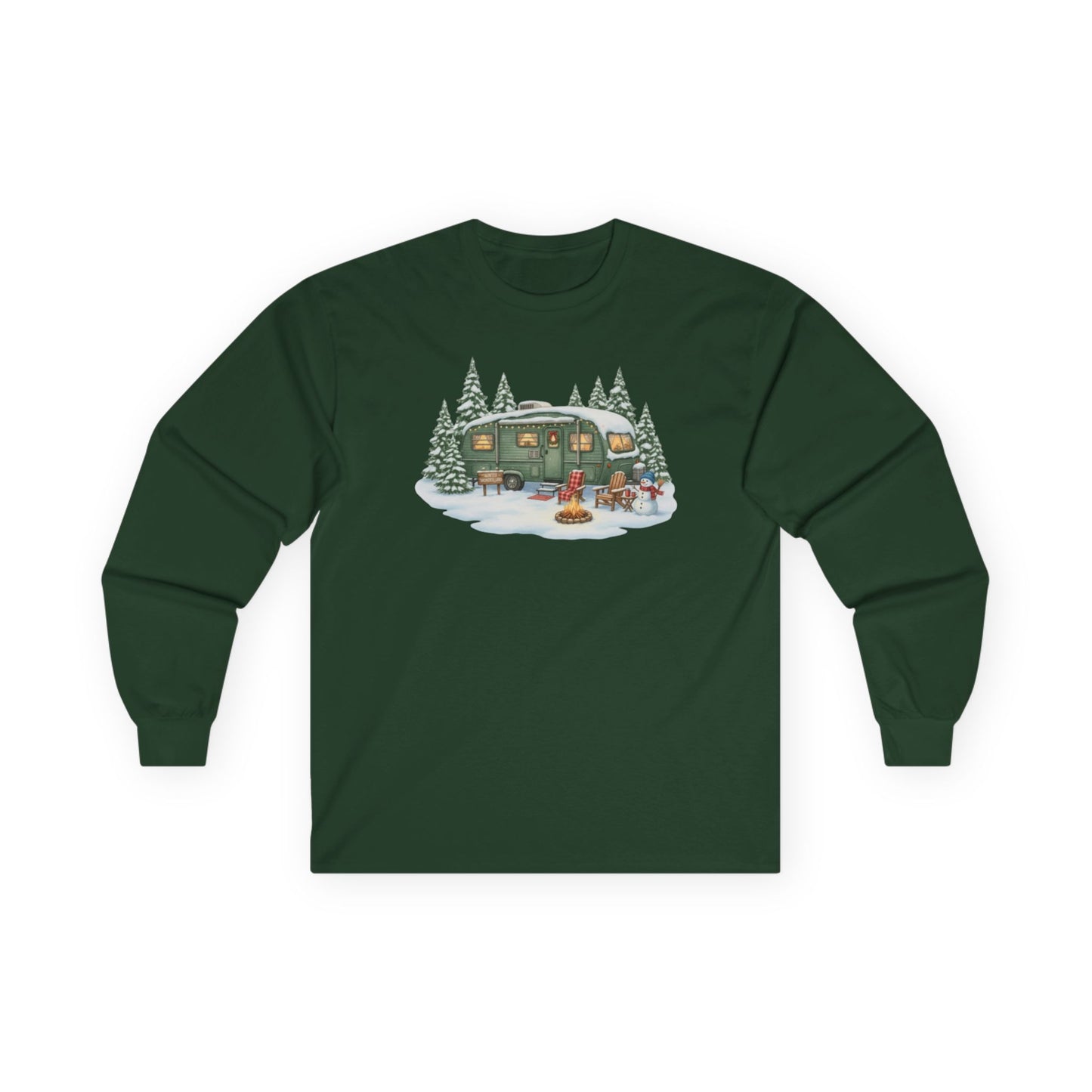 Cozy Retro Camper by Campfire Long Sleeve Graphic Tee