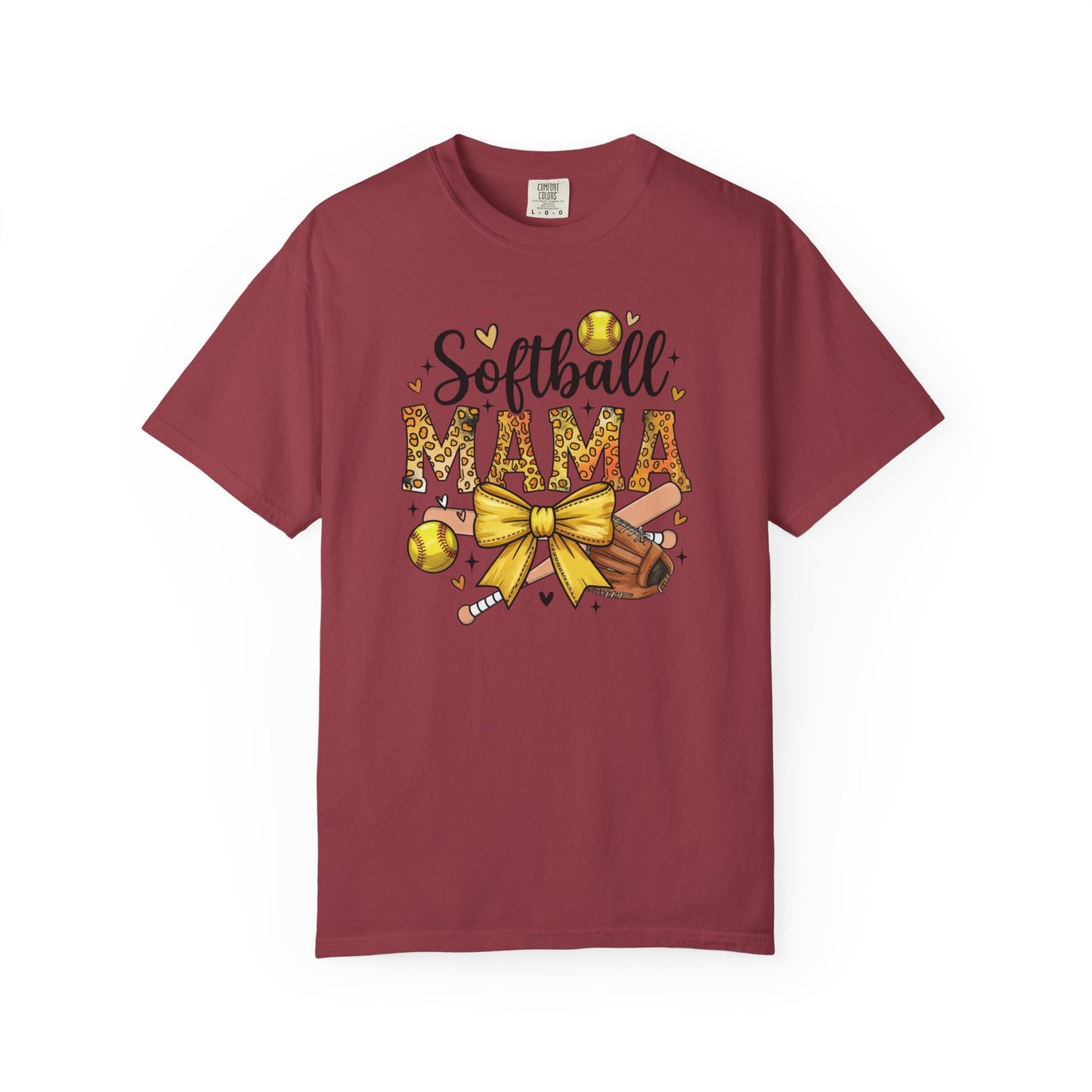 Softball Mama T-Shirt — Cute Softball Mom Tee with Bow & Glove