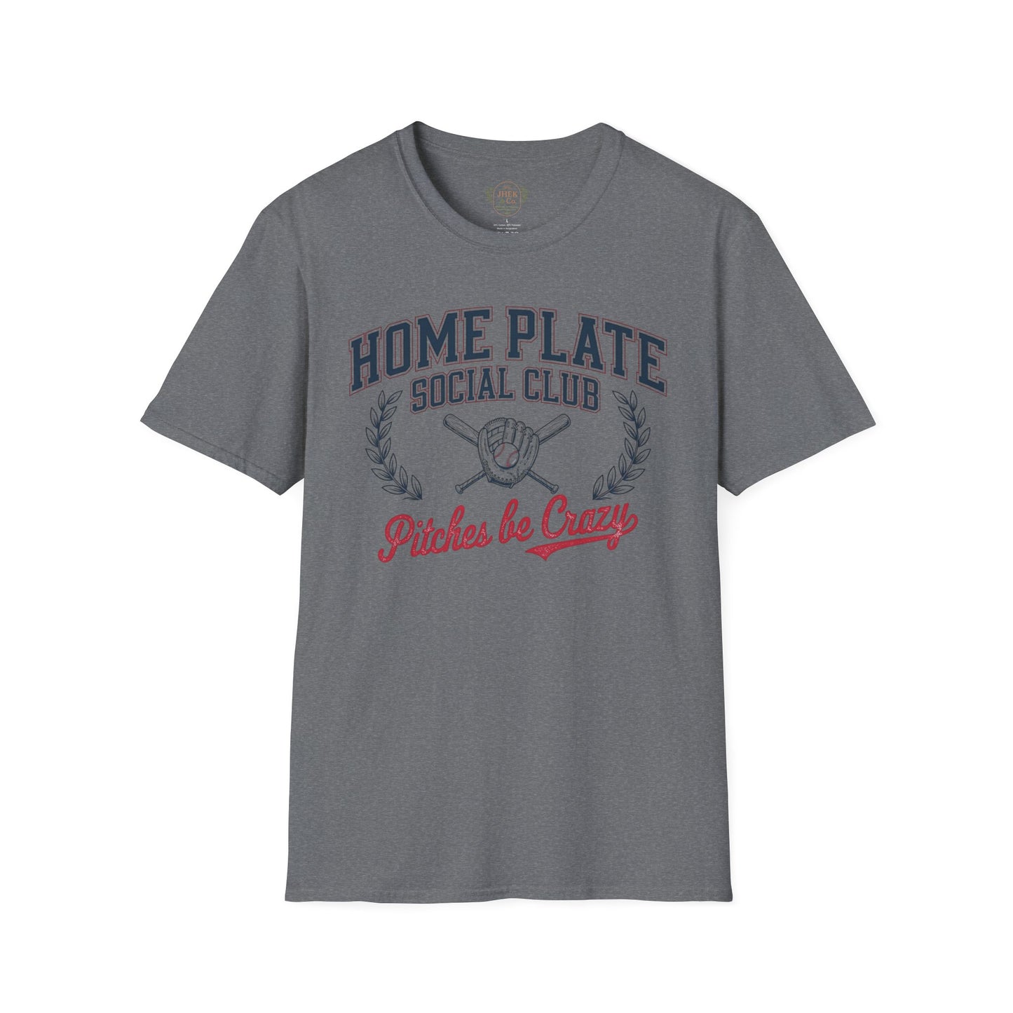 Home Plate Social Club Baseball Shirt – “Pitches Be Crazy” Tee