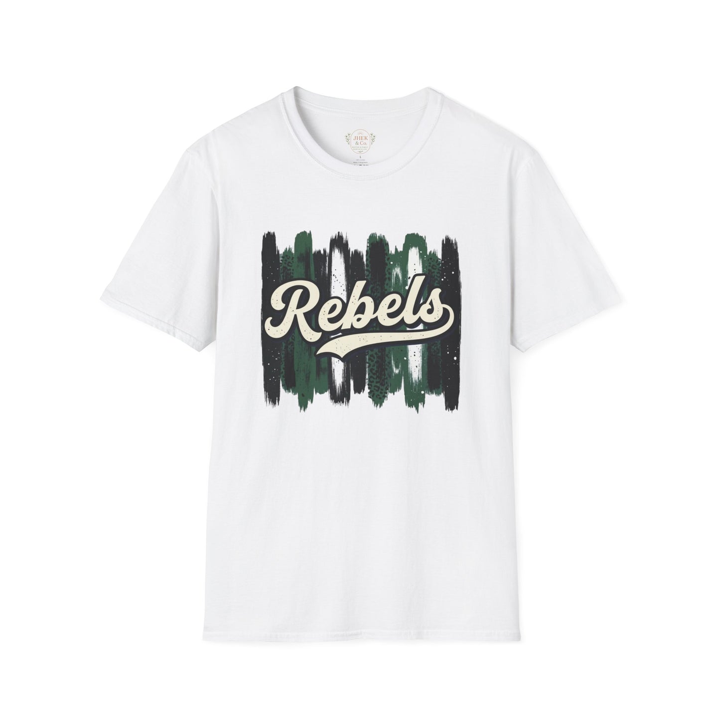 Rebels Brushstroke T-Shirt — Retro Script Baseball Style Tee