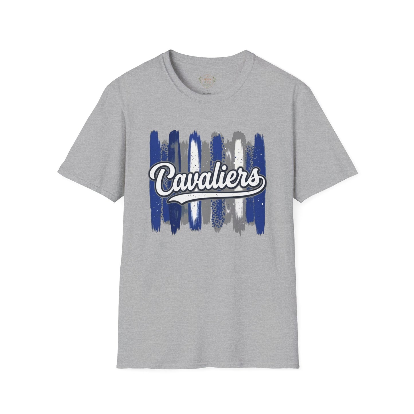Cavaliers Brushstroke T-Shirt — Vintage Script School Spirit Tee