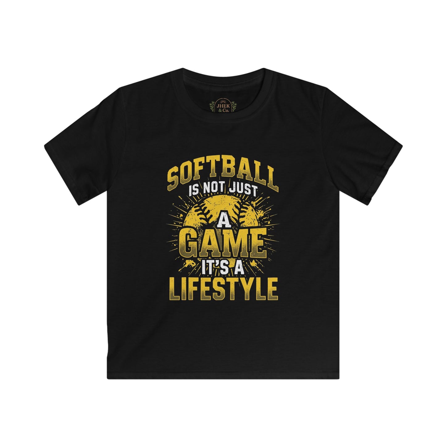 Kids Softball Tee — "Softball Is Not Just A Game It's A Lifestyle" Youth Shirt