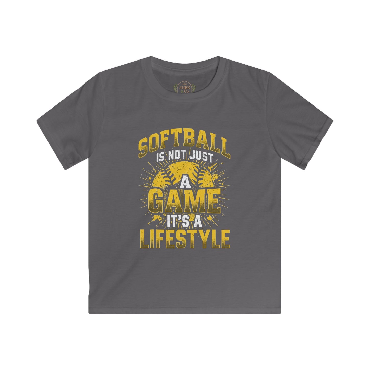 Kids Softball Tee — "Softball Is Not Just A Game It's A Lifestyle" Youth Shirt