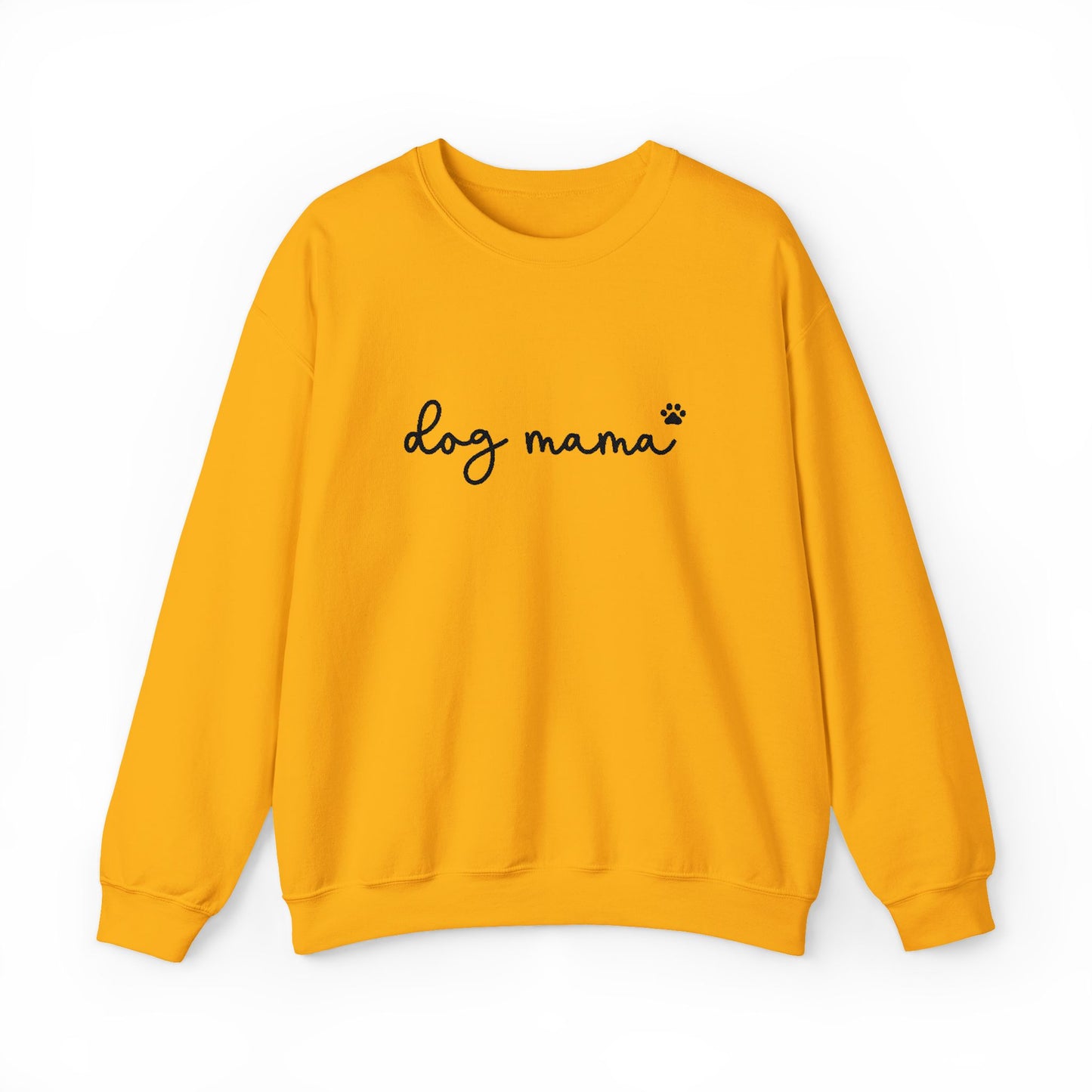 Dog Mama Embroidered Crewneck Sweatshirt | Gildan 18000