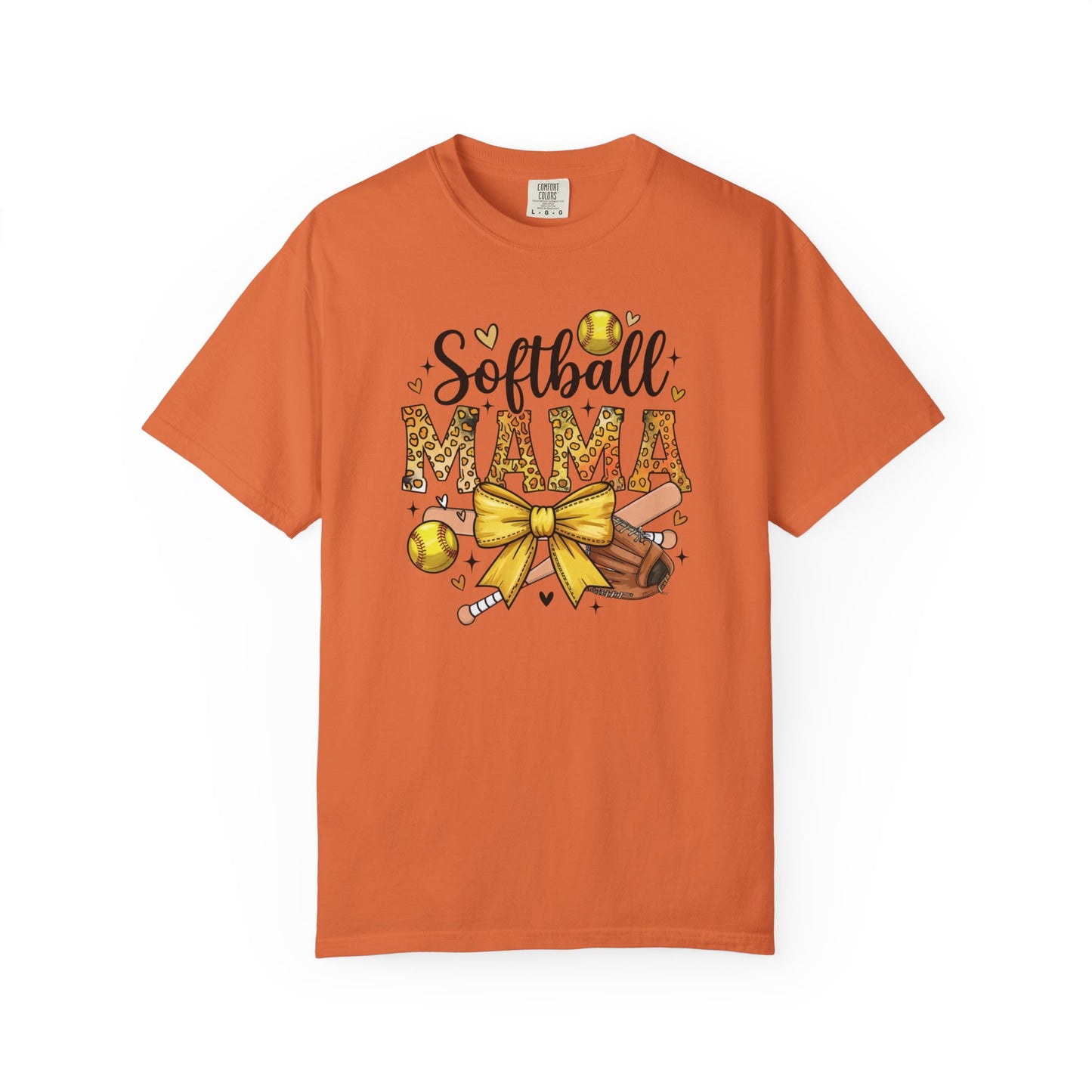 Softball Mama T-Shirt — Cute Softball Mom Tee with Bow & Glove