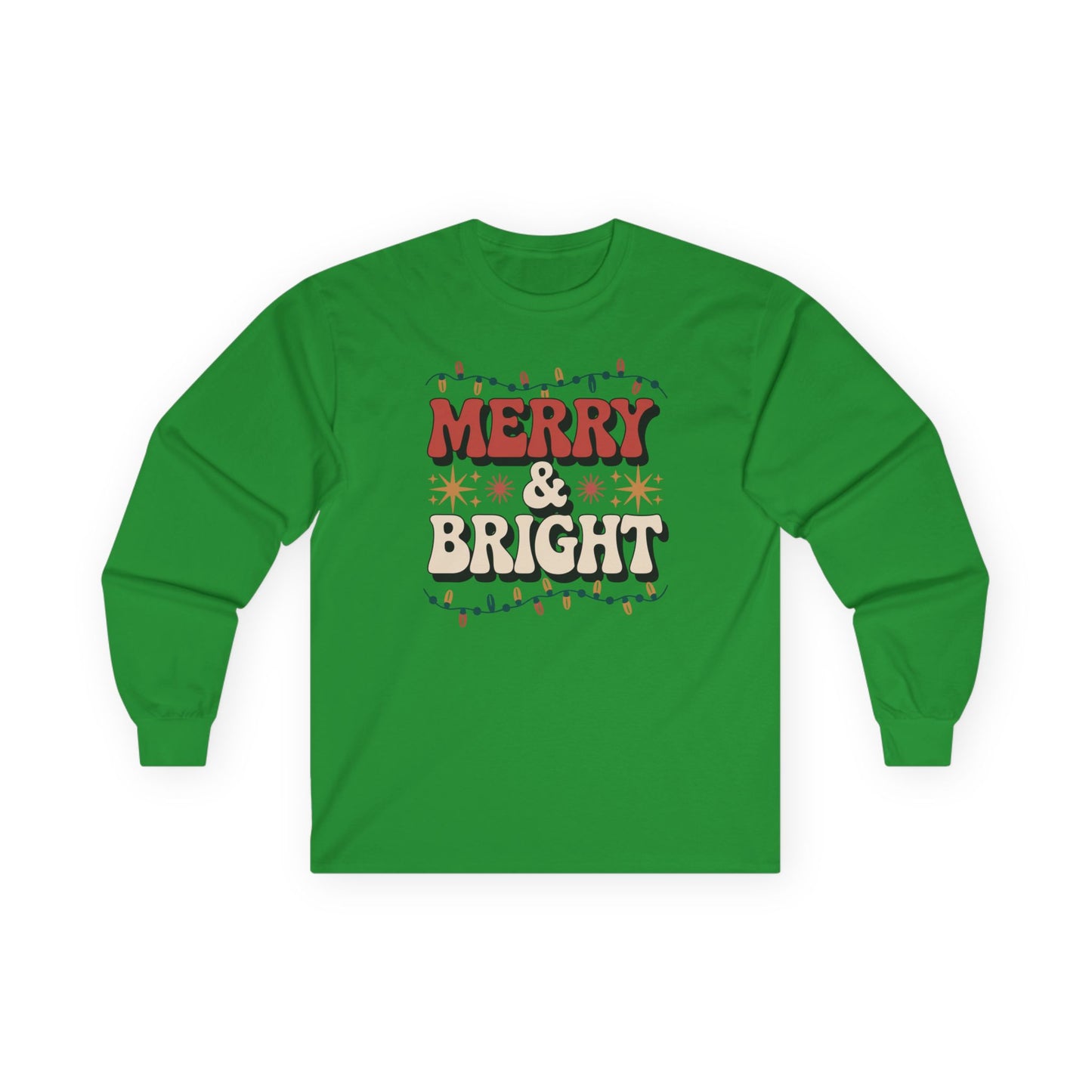 Merry & Bright Long Sleeve Tee - Unisex Holiday Shirt