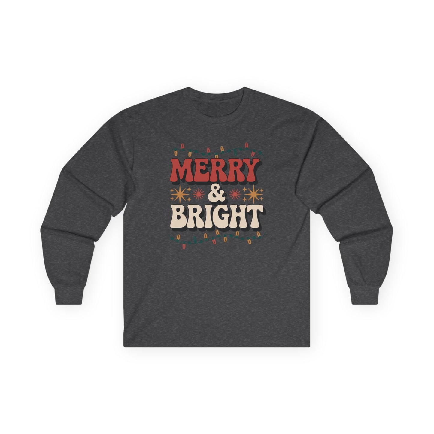Merry & Bright Long Sleeve Tee - Unisex Holiday Shirt