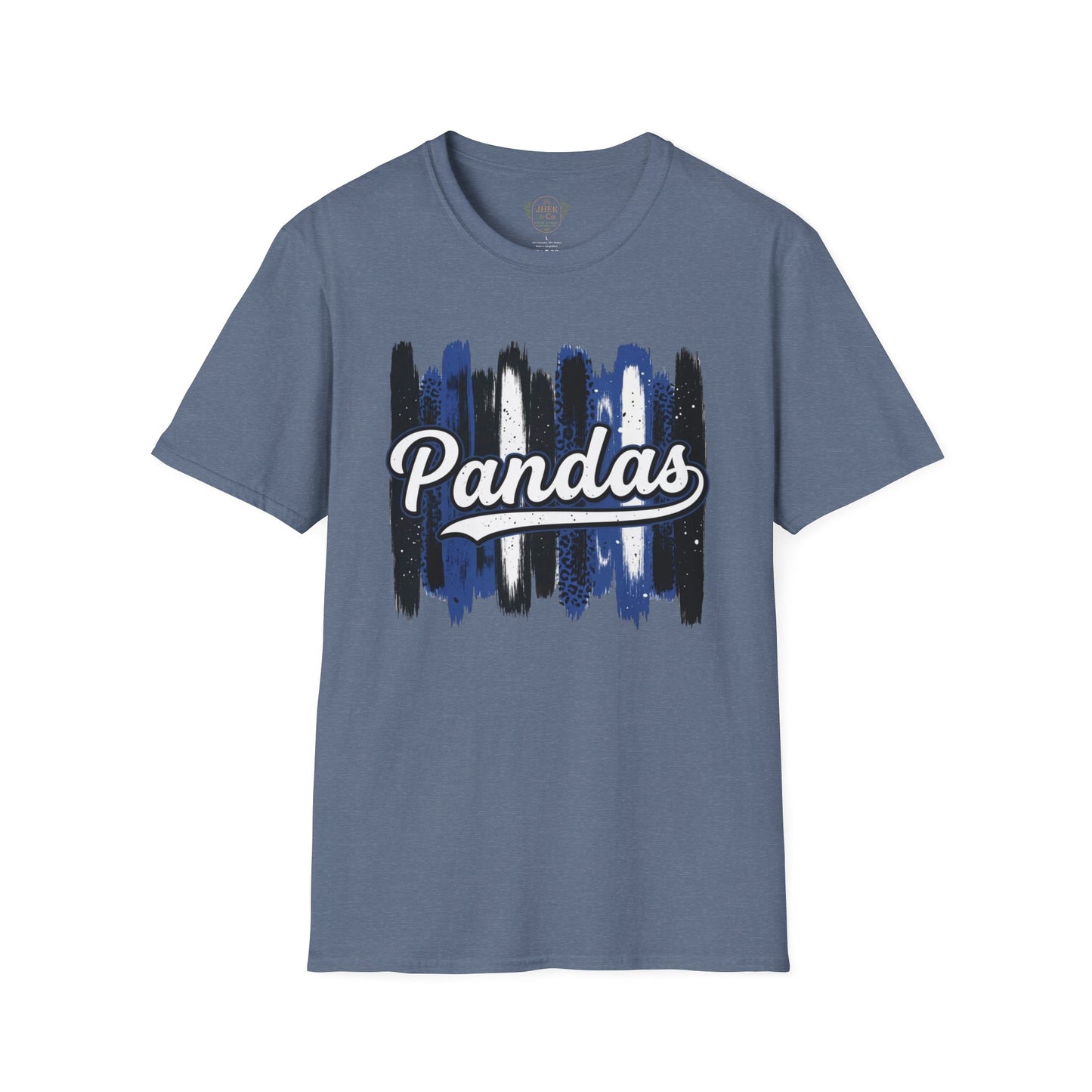 Pandas Brushstroke T-Shirt — Vintage Script School Spirit Tee