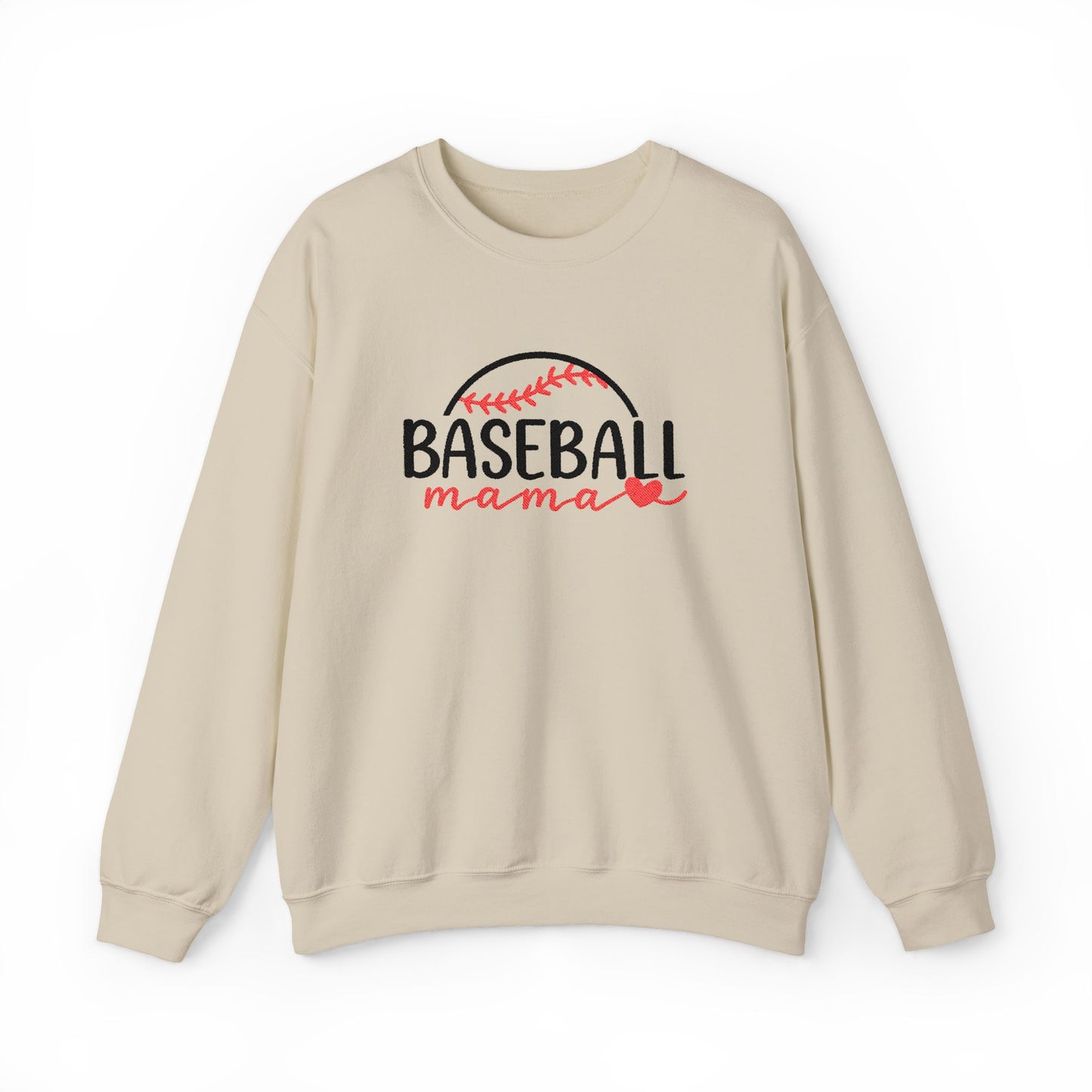 Baseball Mama Sweatshirt — Women's Baseball Mom Crewneck (Embroidered)
