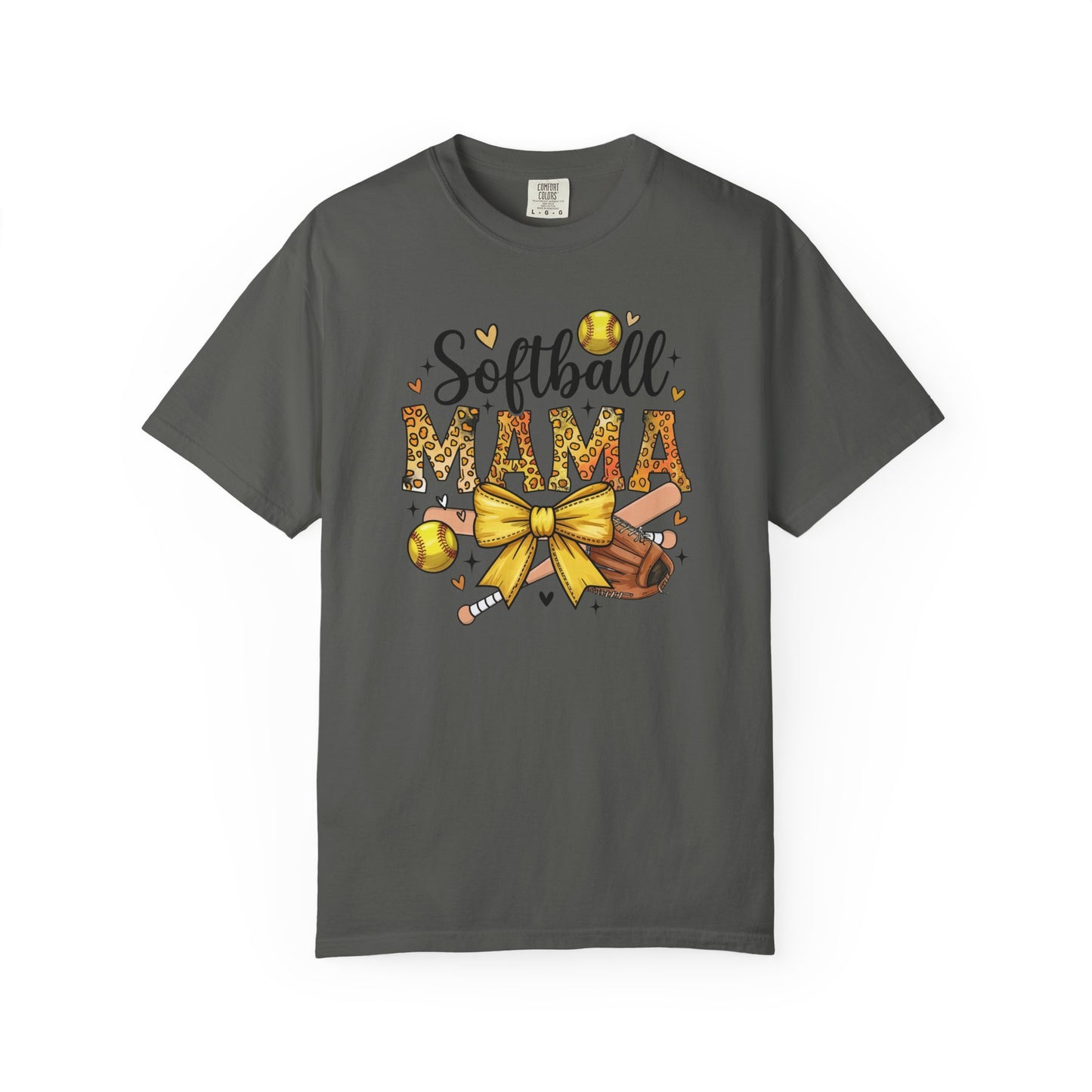 Softball Mama T-Shirt — Cute Softball Mom Tee with Bow & Glove