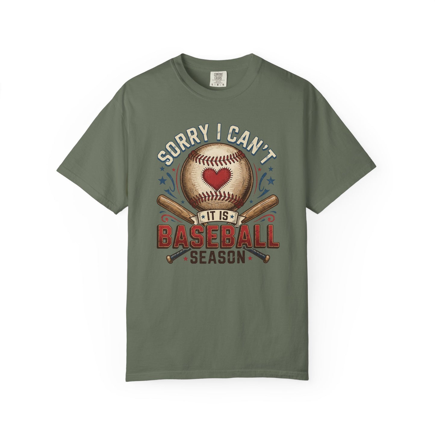 Baseball Season T-Shirt — "Sorry I Can't, It’s Baseball Season" Graphic Tee