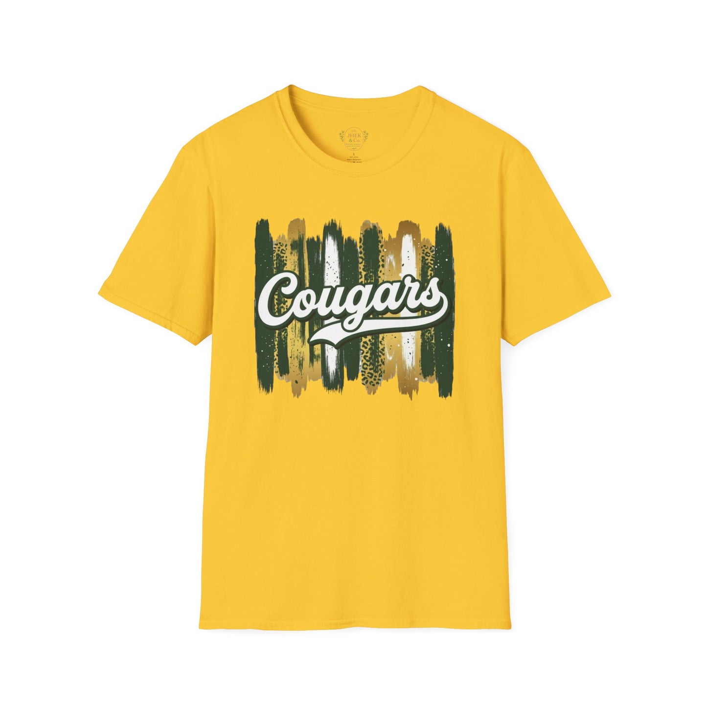 Cougars Vintage Brushstroke T-Shirt — School Spirit Team Tee