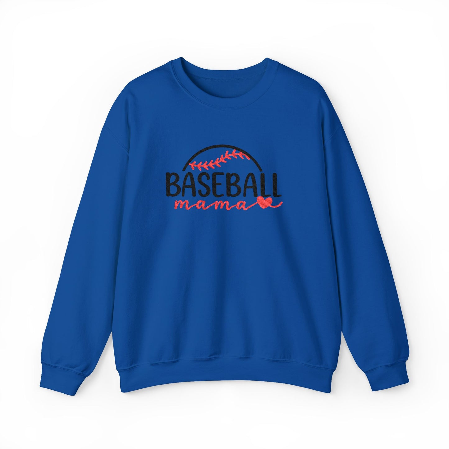 Baseball Mama Sweatshirt — Women's Baseball Mom Crewneck (Embroidered)