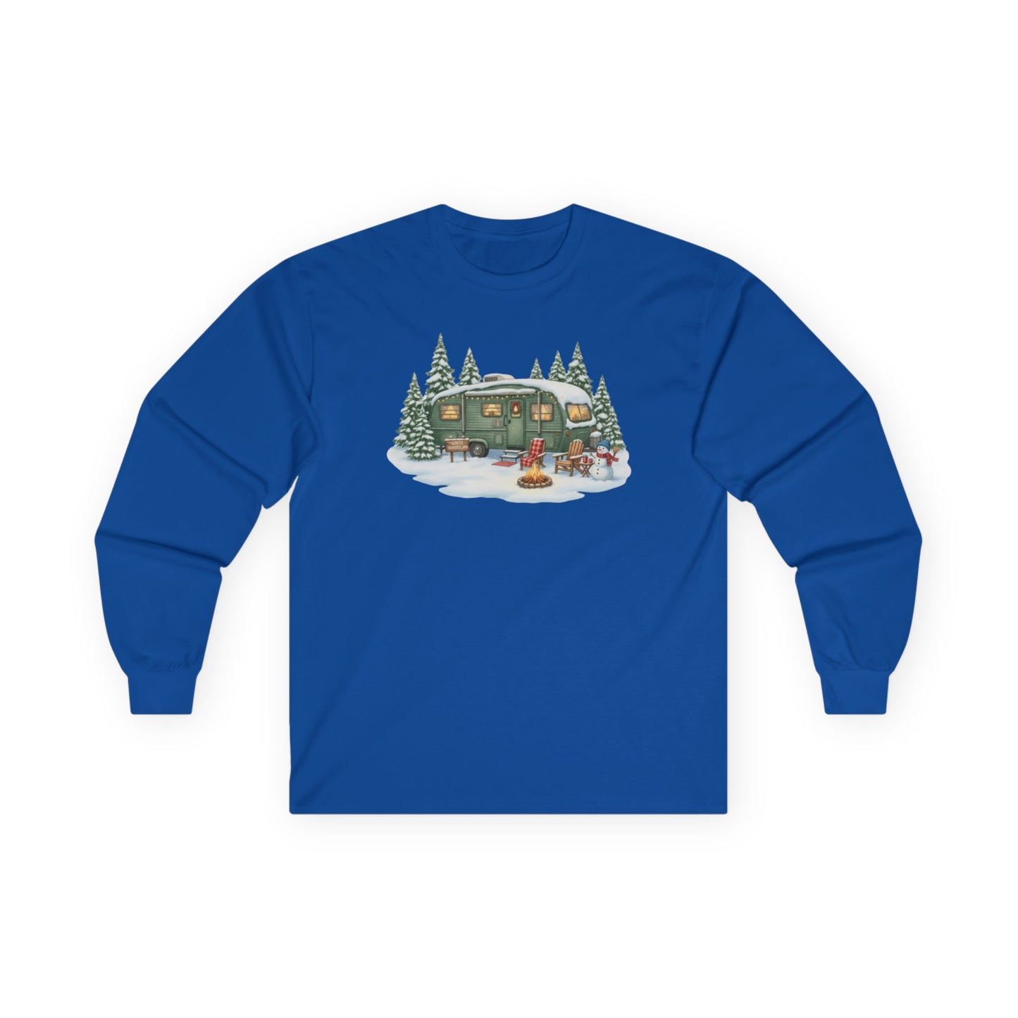 Cozy Retro Camper by Campfire Long Sleeve Graphic Tee