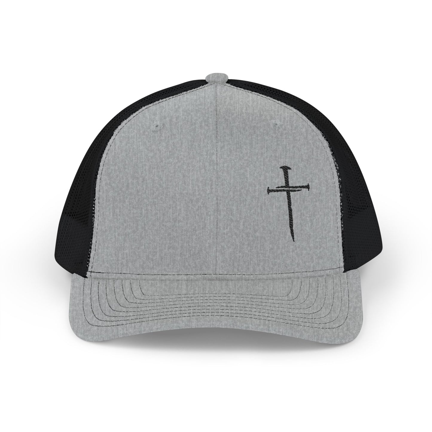 Minimal Cross Embroidered Trucker Hat | Richardson 112