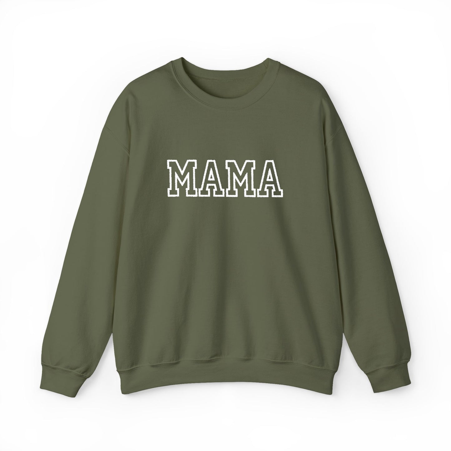 MAMA Embroidered Crewneck Sweatshirt | Gildan 18000