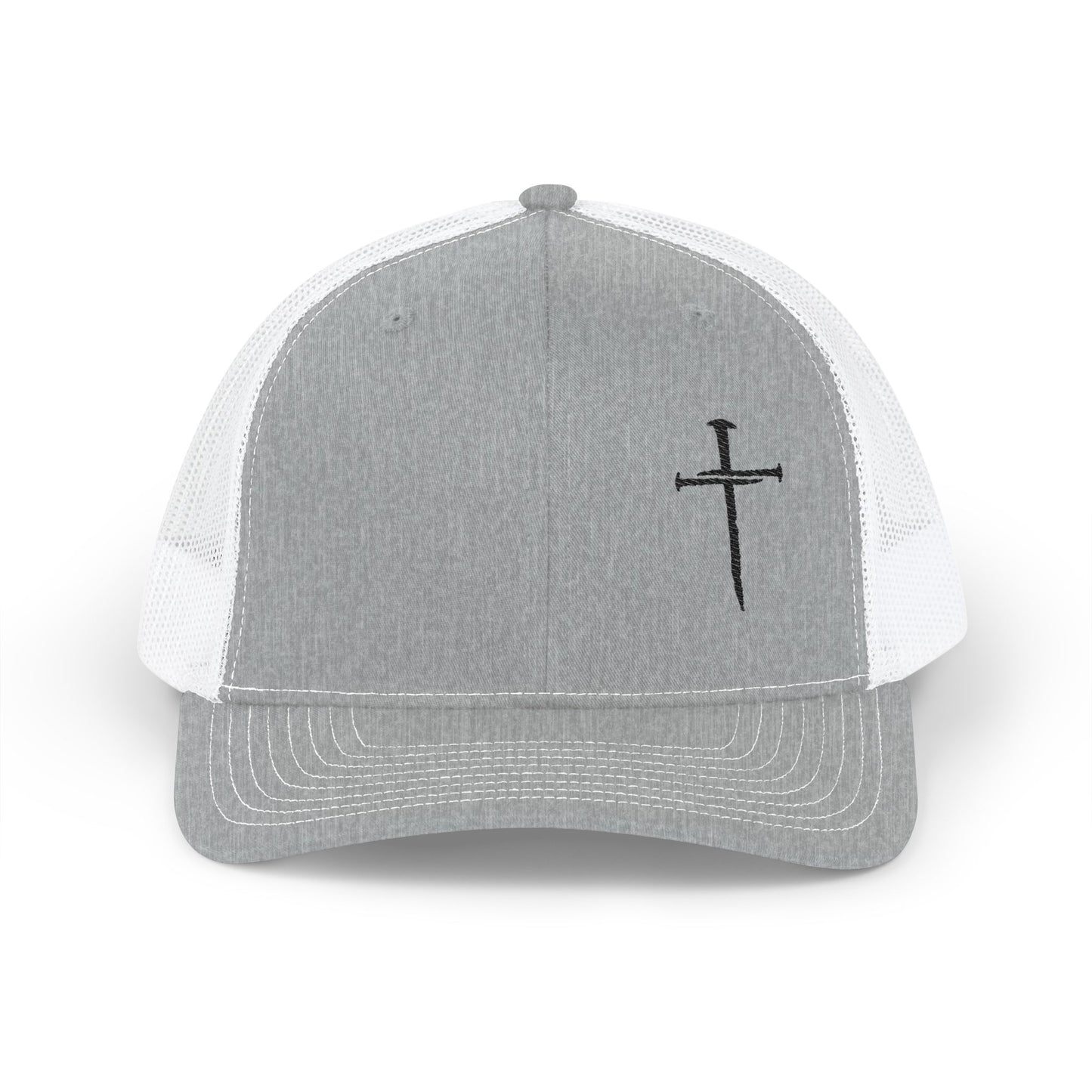 Minimal Cross Embroidered Trucker Hat | Richardson 112