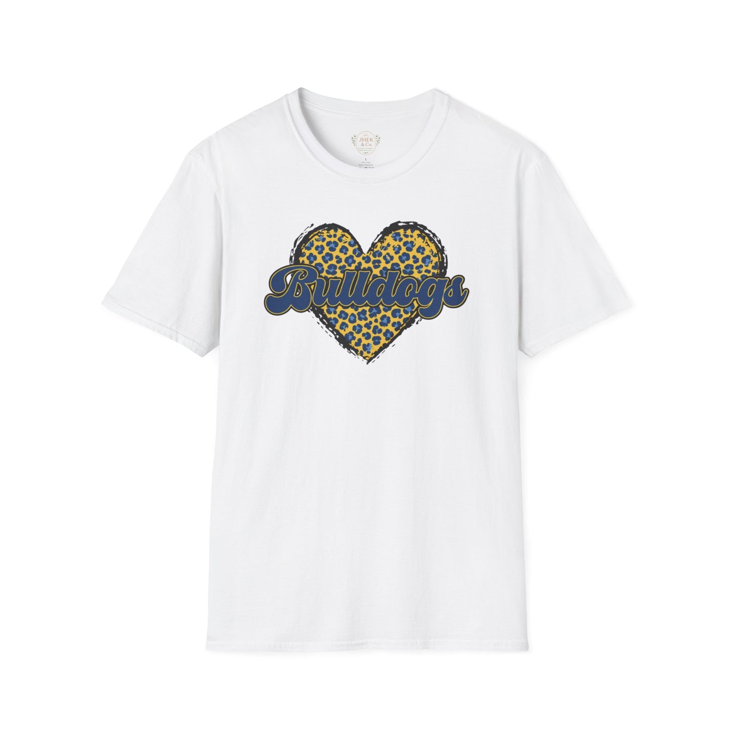 Bulldogs Leopard Heart Graphic Tee