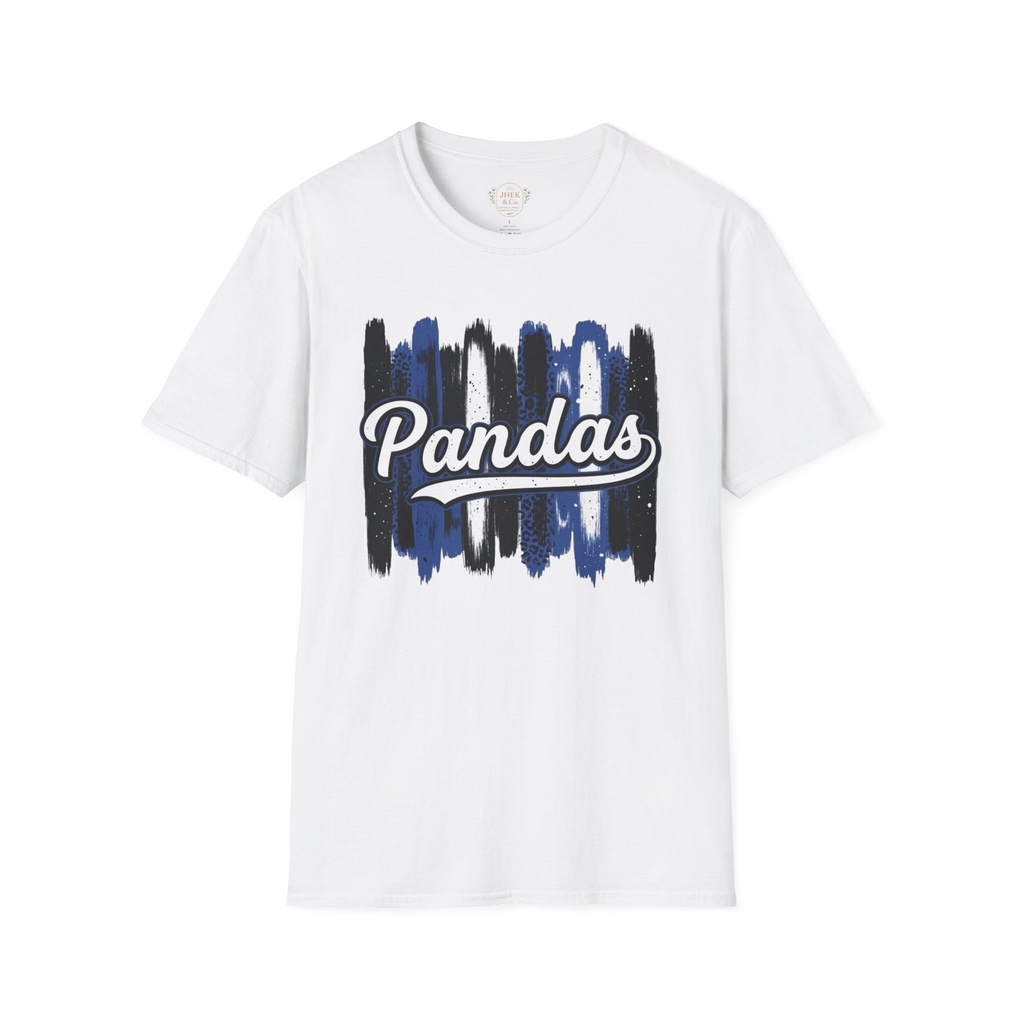 Pandas Brushstroke T-Shirt — Vintage Script School Spirit Tee