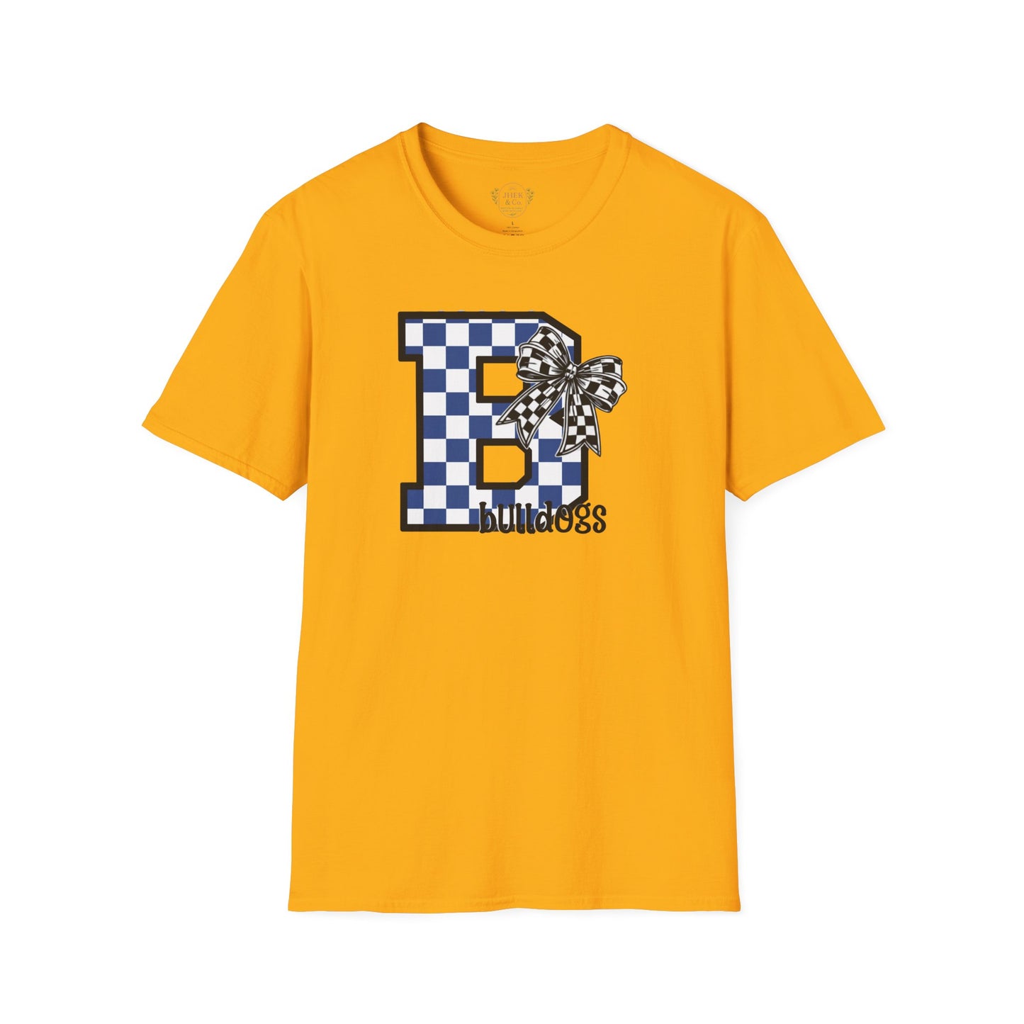 Checkerboard Letter B "Bulldogs" Graphic Tee