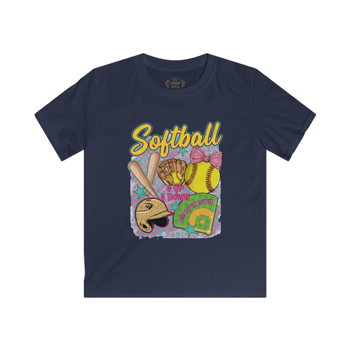 Kids Softball T‑Shirt — Cute Retro Softball Graphic Tee