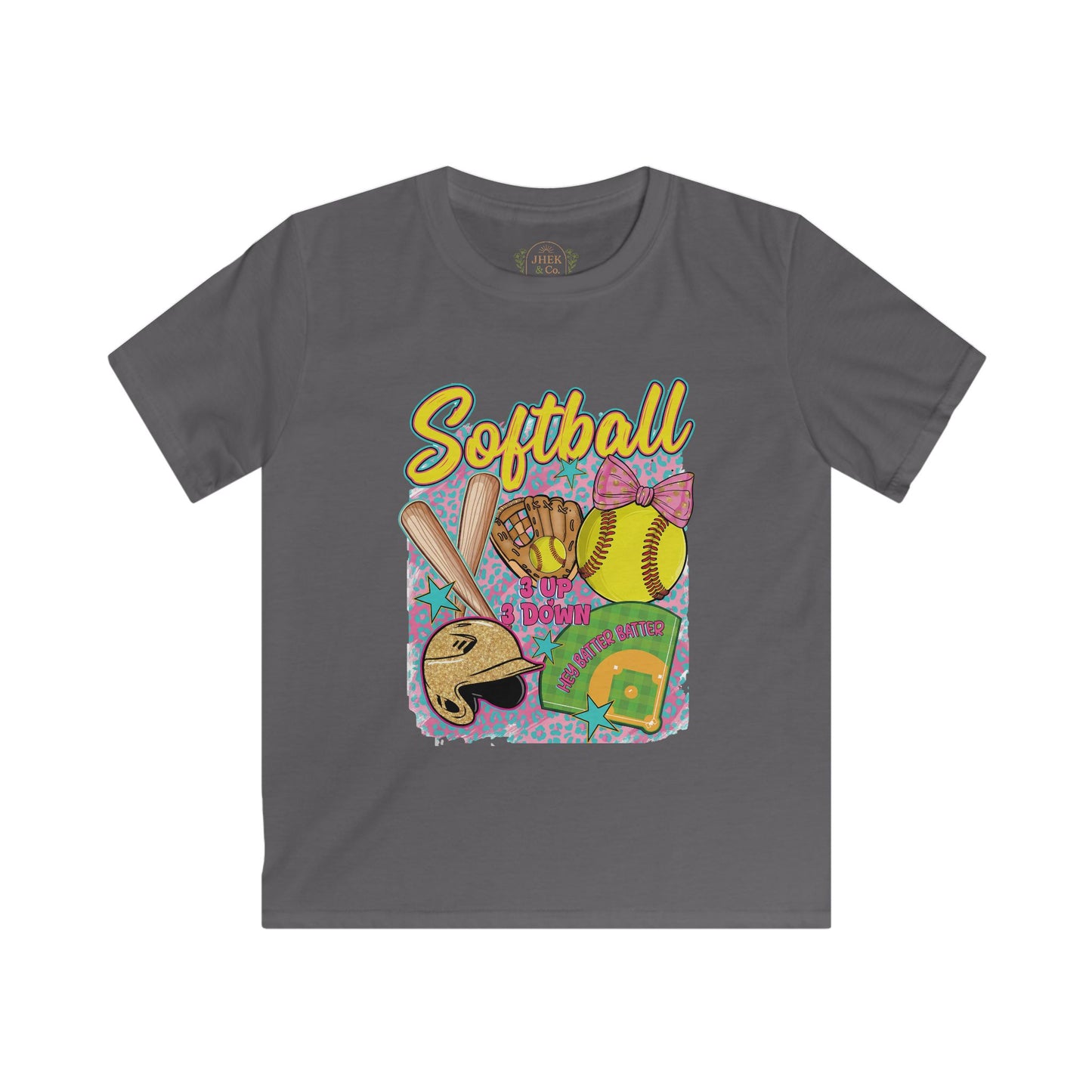 Kids Softball T‑Shirt — Cute Retro Softball Graphic Tee
