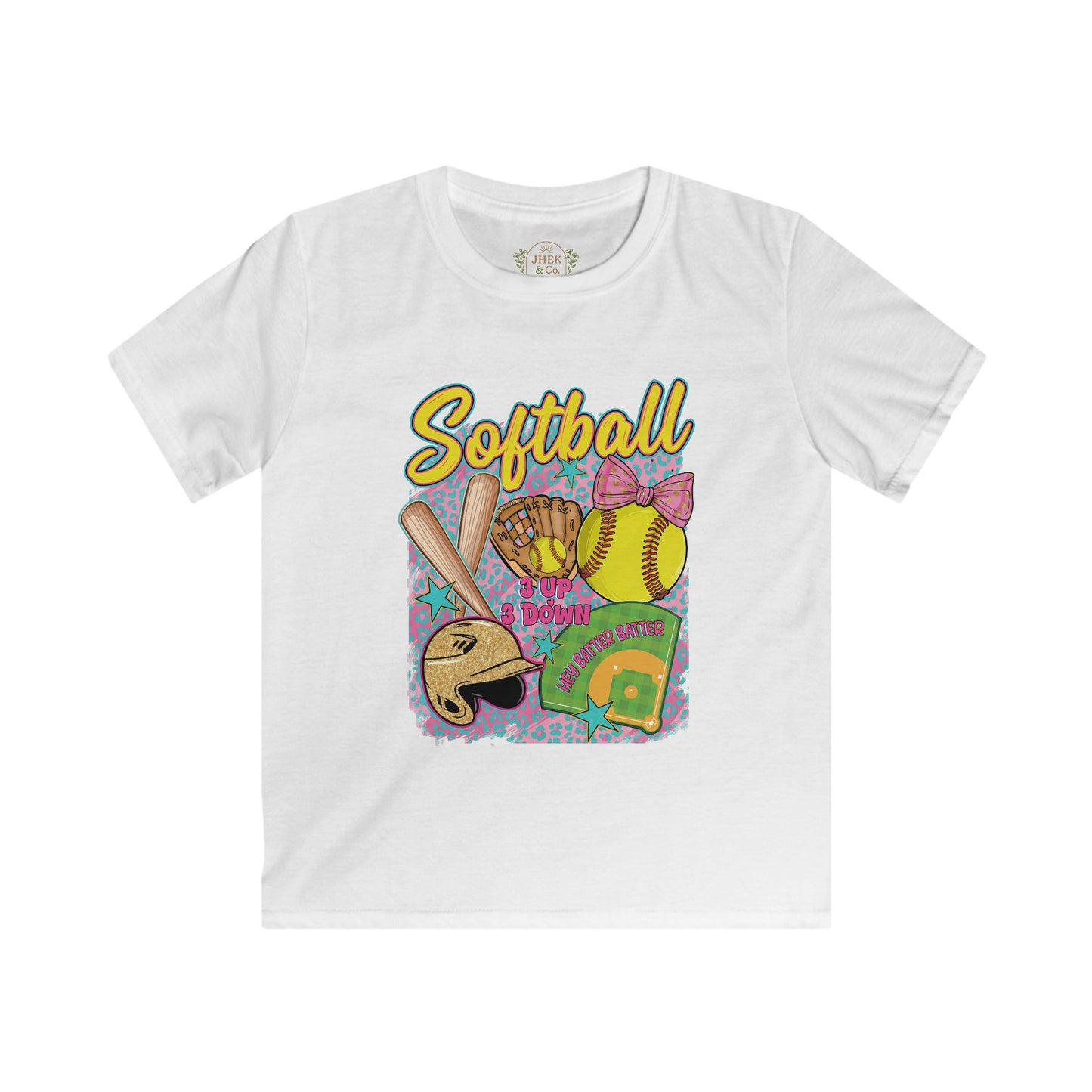 Kids Softball T‑Shirt — Cute Retro Softball Graphic Tee