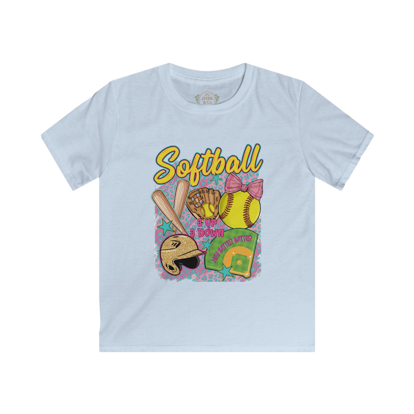 Kids Softball T‑Shirt — Cute Retro Softball Graphic Tee