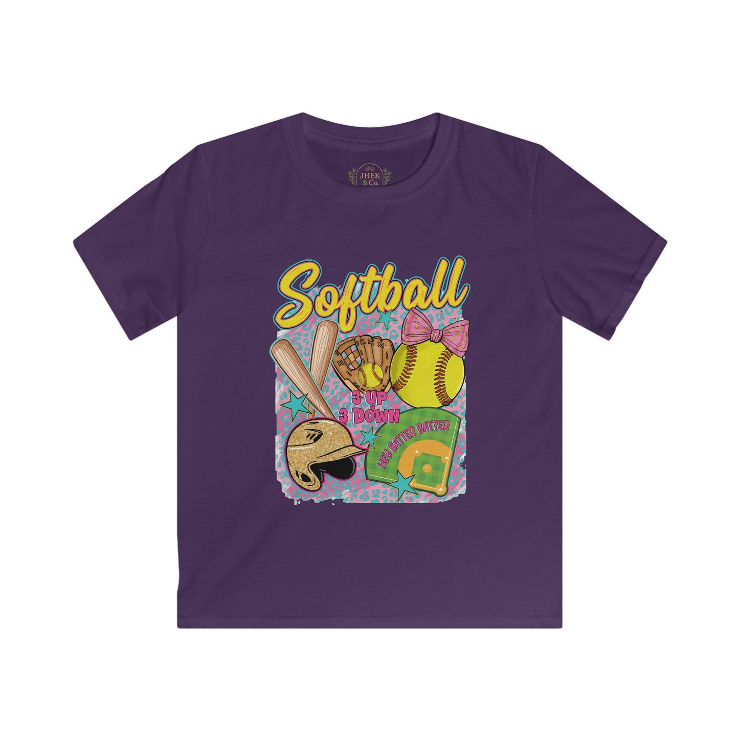 Kids Softball T‑Shirt — Cute Retro Softball Graphic Tee