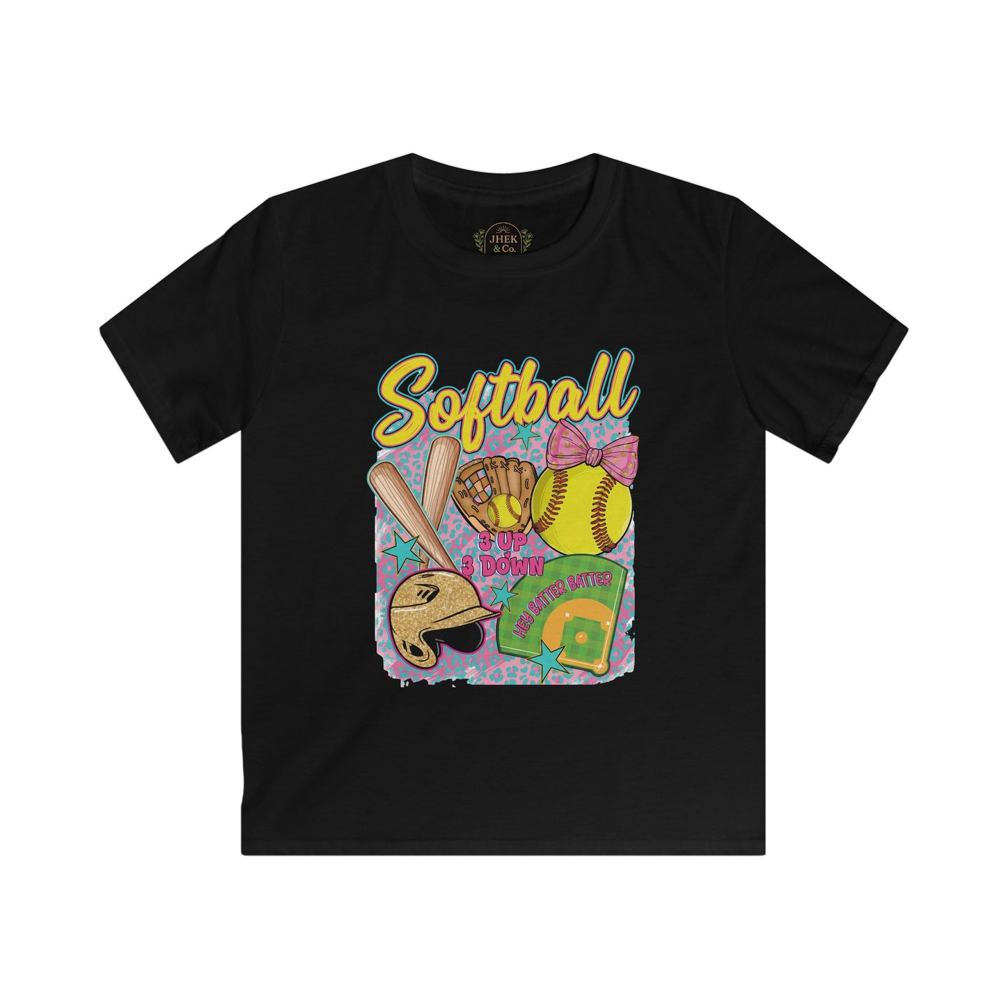 Kids Softball T‑Shirt — Cute Retro Softball Graphic Tee