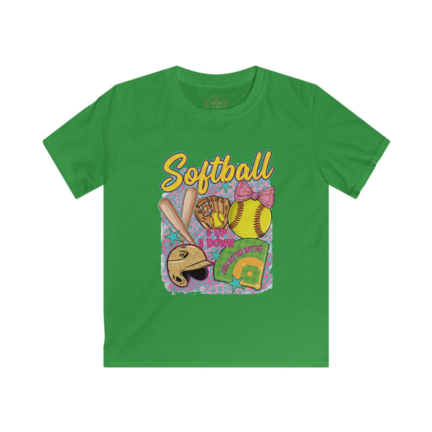Kids Softball T‑Shirt — Cute Retro Softball Graphic Tee