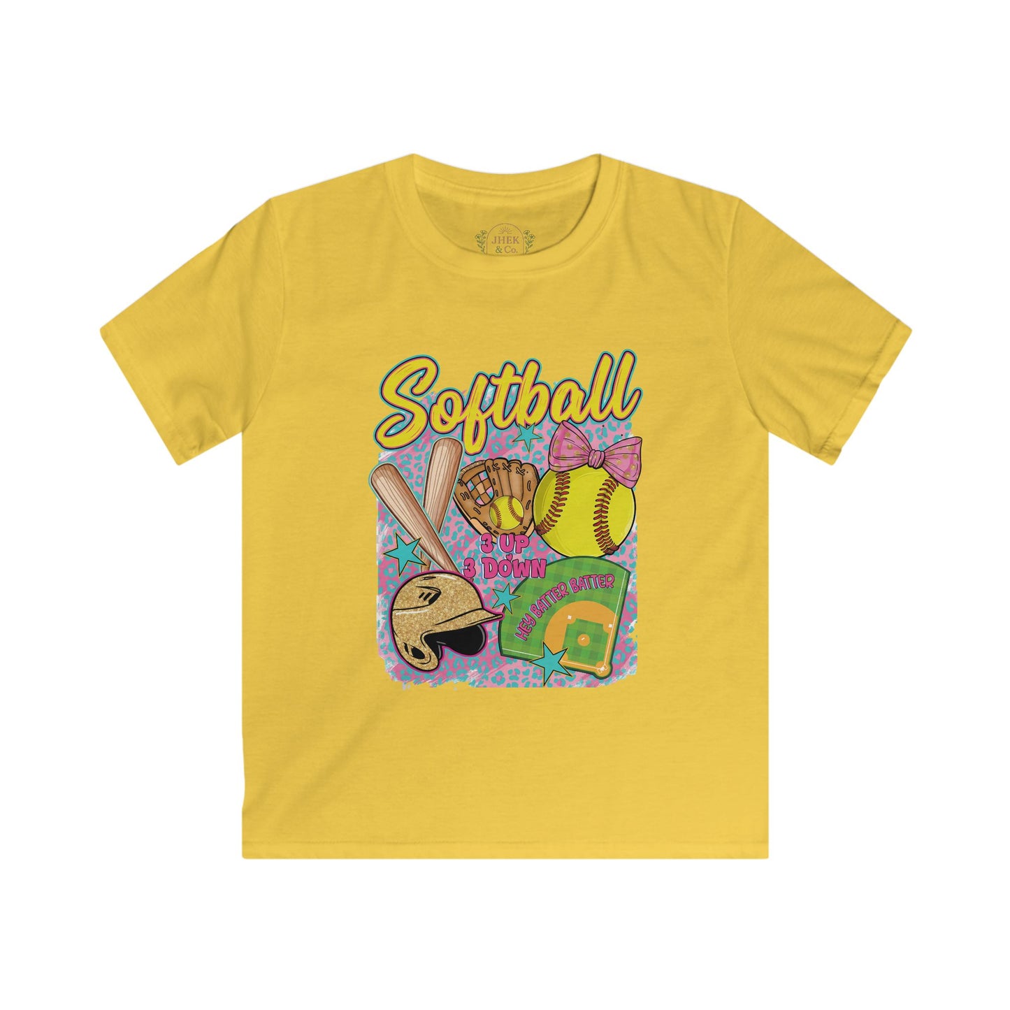 Kids Softball T‑Shirt — Cute Retro Softball Graphic Tee