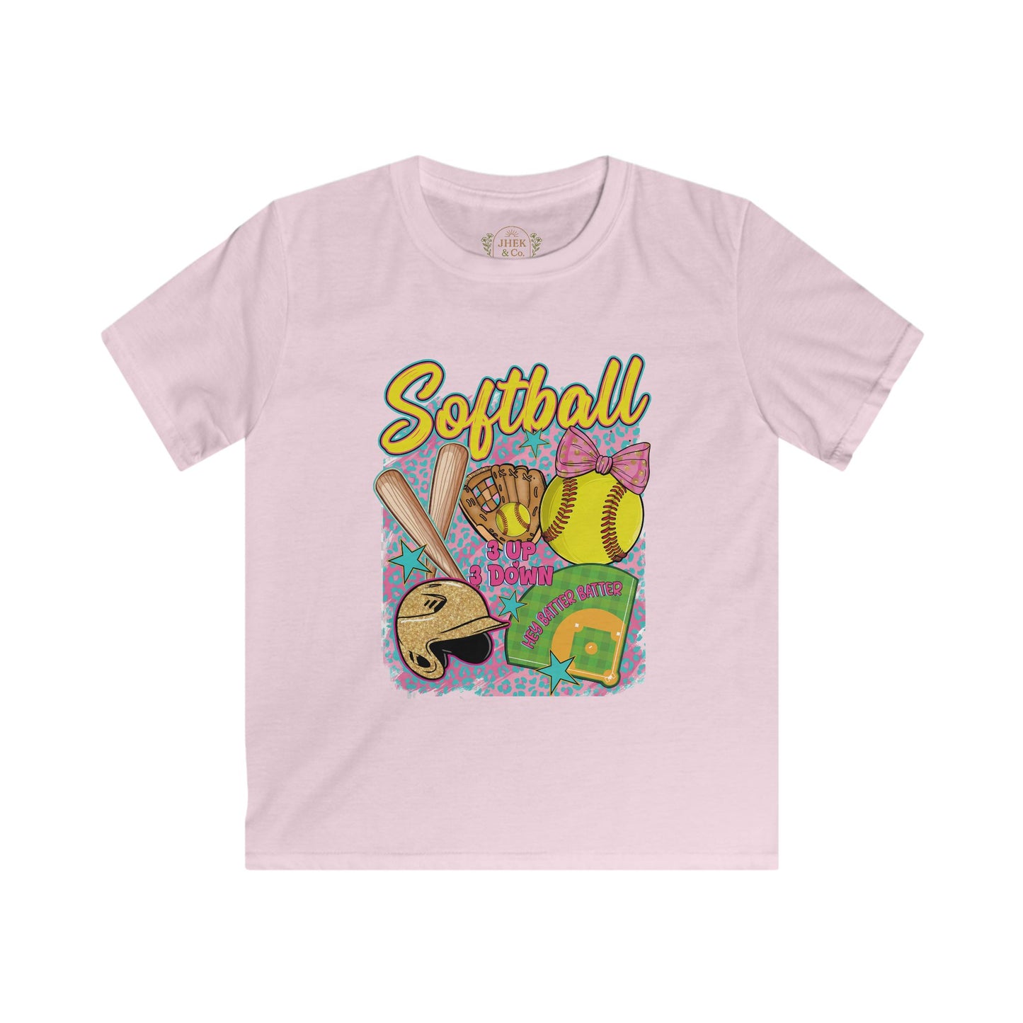 Kids Softball T‑Shirt — Cute Retro Softball Graphic Tee