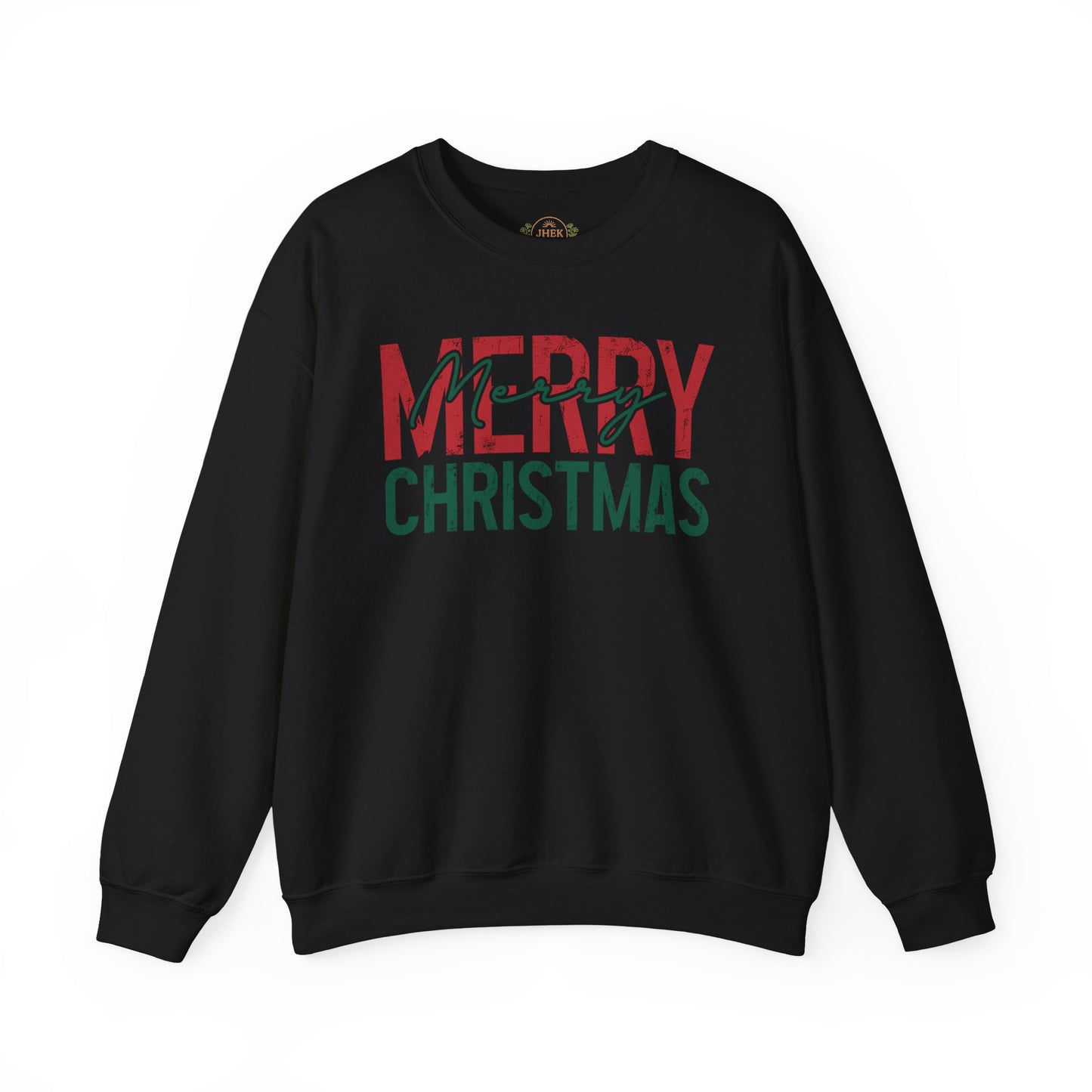 Merry Christmas Crewneck Sweatshirt — Festive Holiday Graphic Pullover