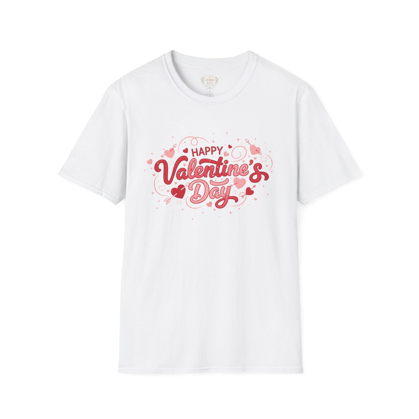 Valentine's Day Graphic T-Shirt — "Happy Valentine's Day" Heart Design