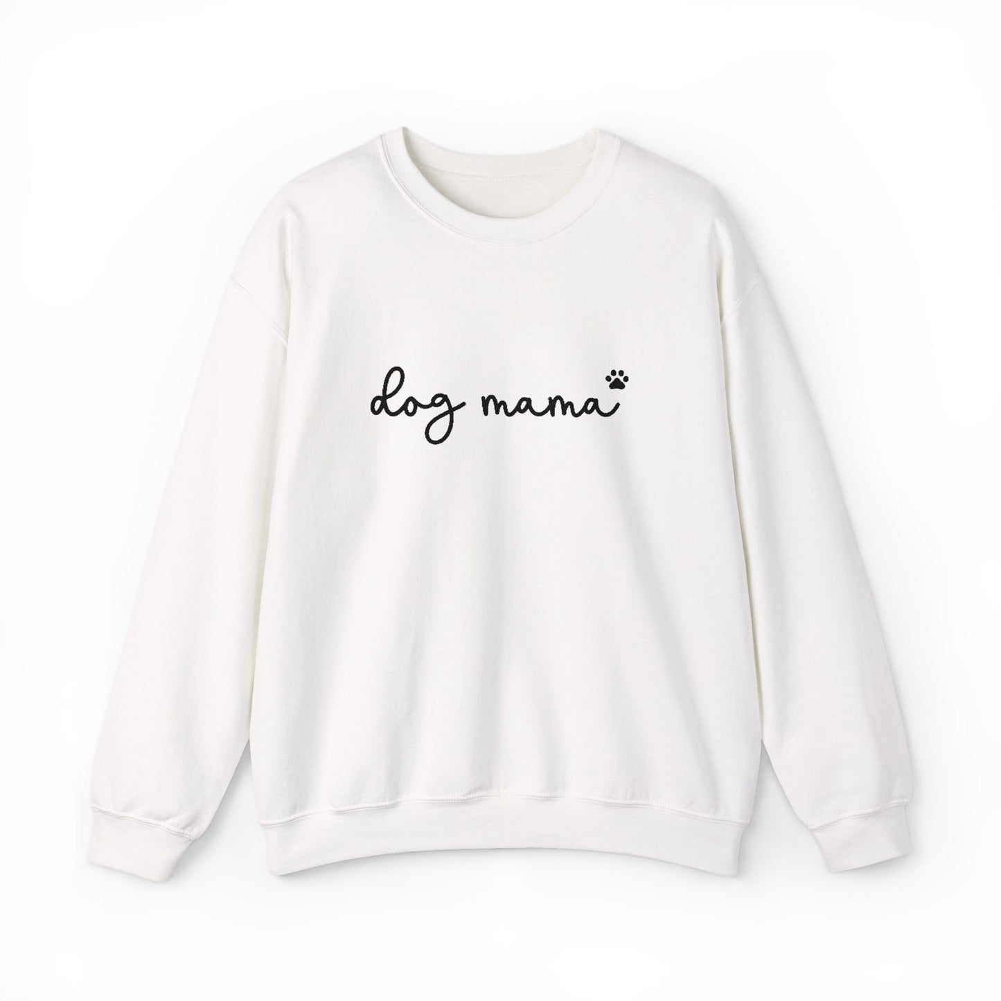 Dog Mama Embroidered Crewneck Sweatshirt | Gildan 18000