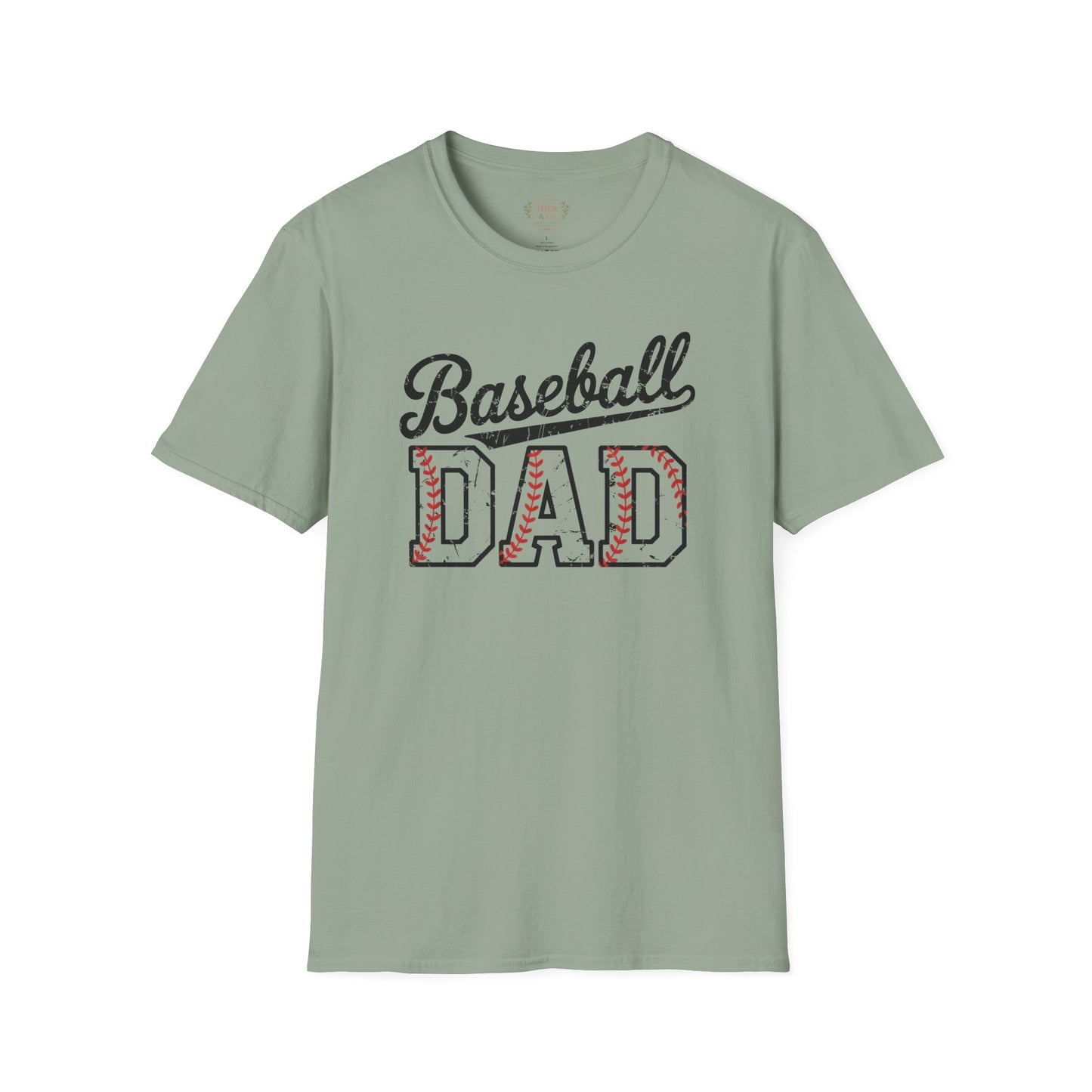 Baseball Dad T-Shirt – Vintage Stitch Lettering Tee for Proud Baseball Fathers